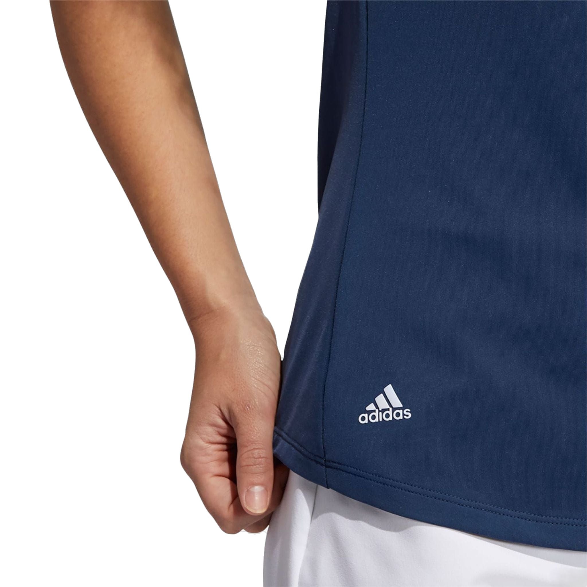 Polo sans manches uni Adidas pour femme
