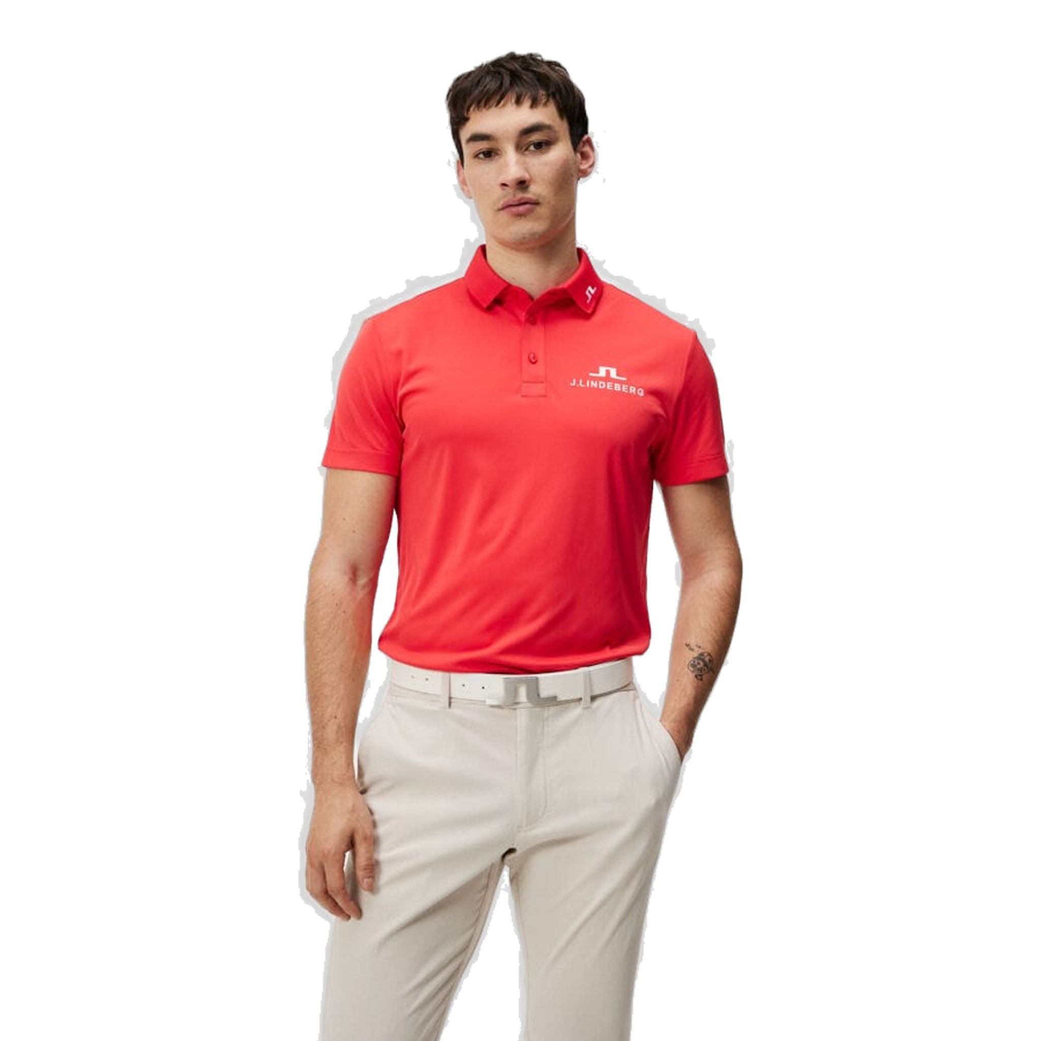 J. Lindeberg KV Tour Solid Polo de golf pour hommes