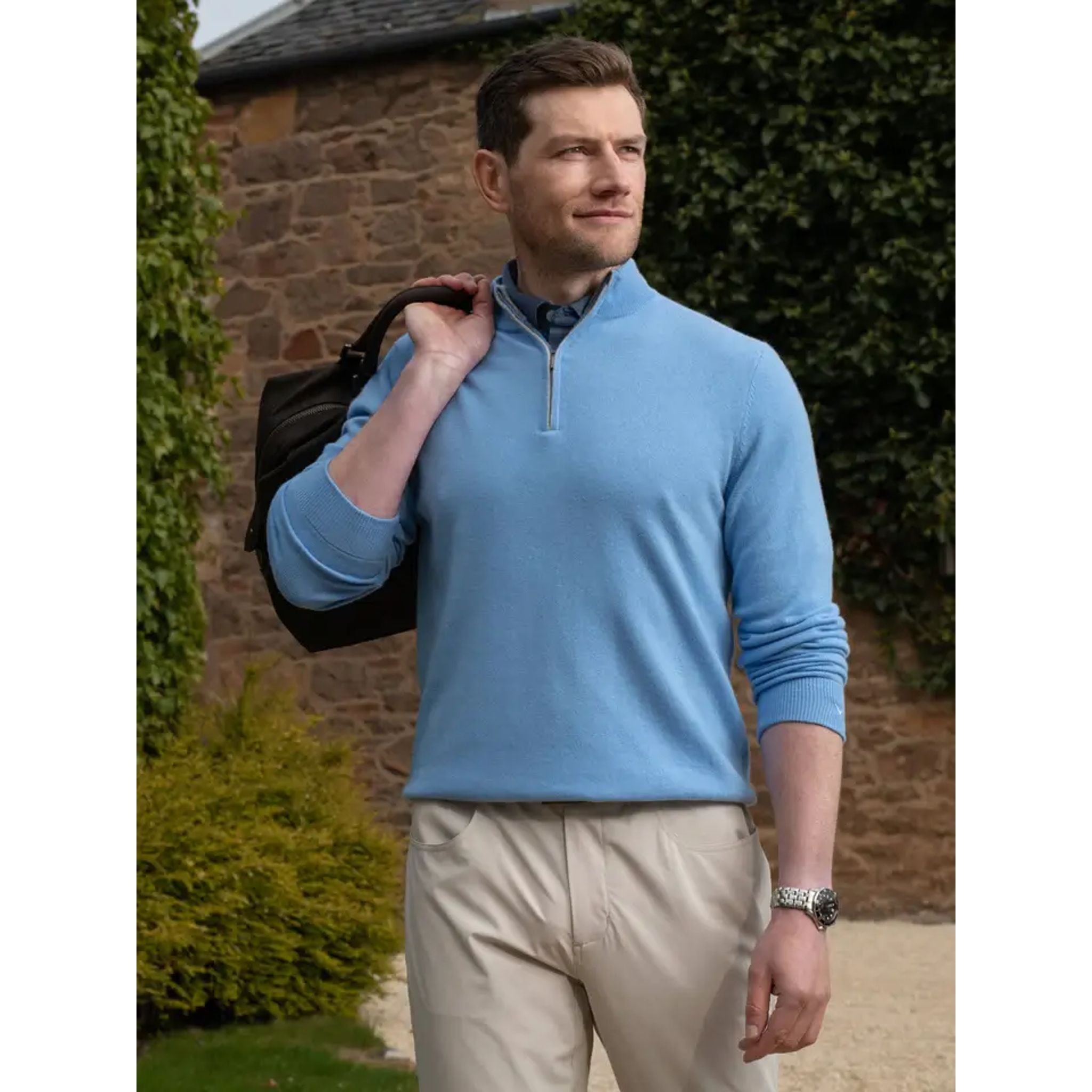 Pull Callaway Premium Luxe en cachemire à col en V pour homme