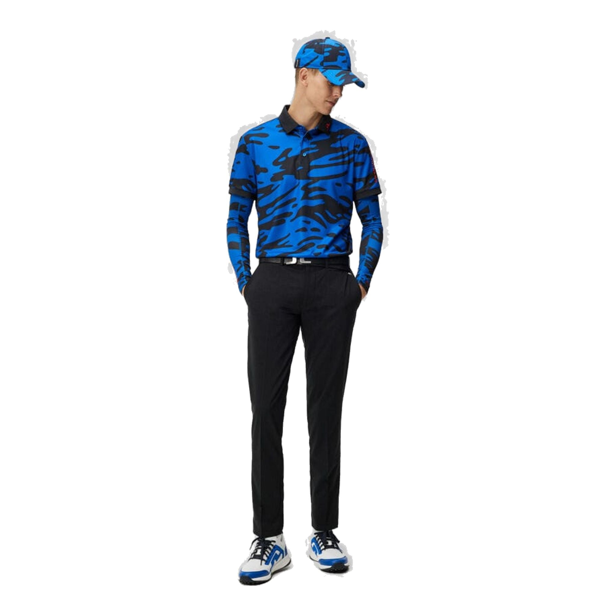 J. Lindeberg Tour Tech Reg Fit Polo imprimé hommes