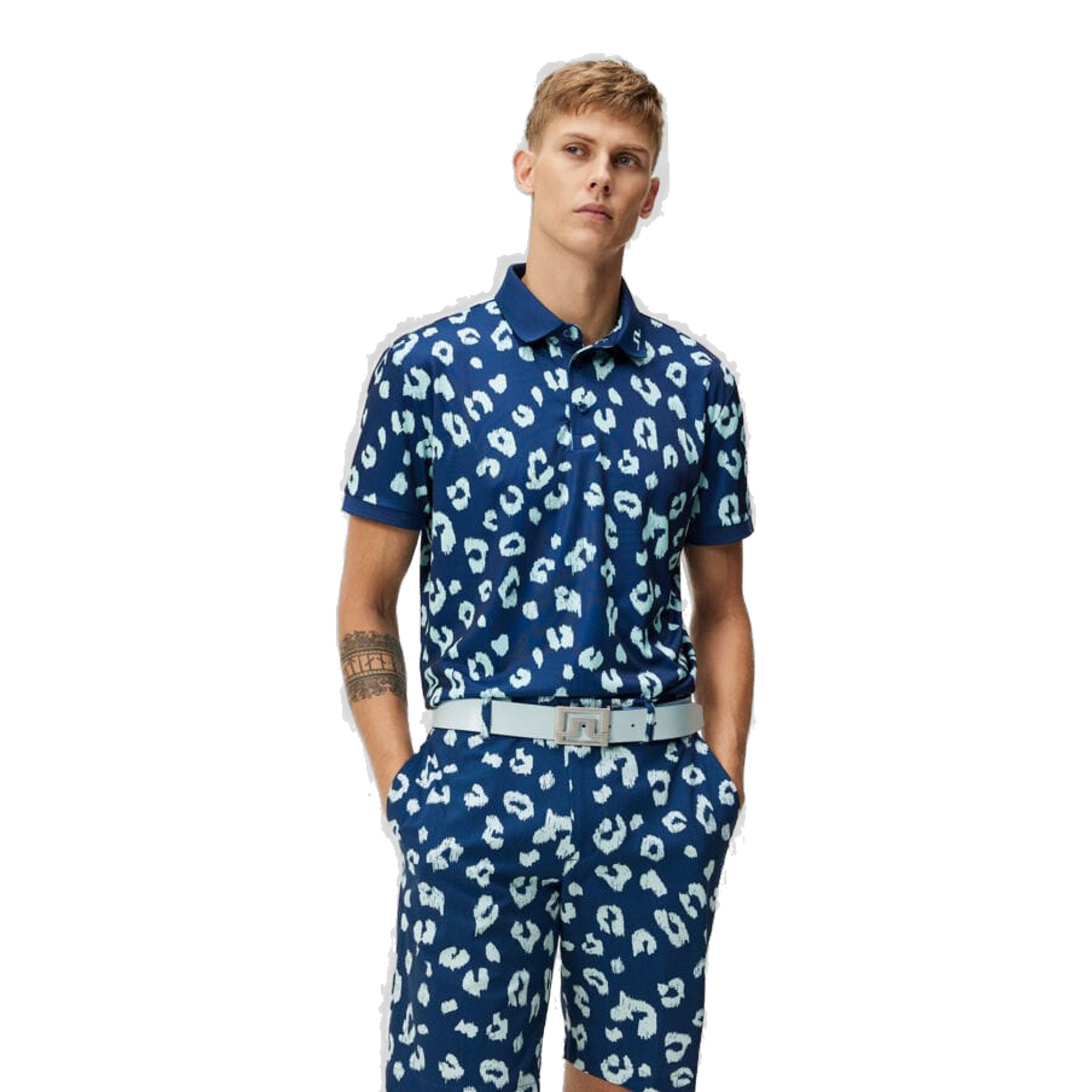 J. Lindeberg Tour Tech Reg Fit Polo imprimé hommes