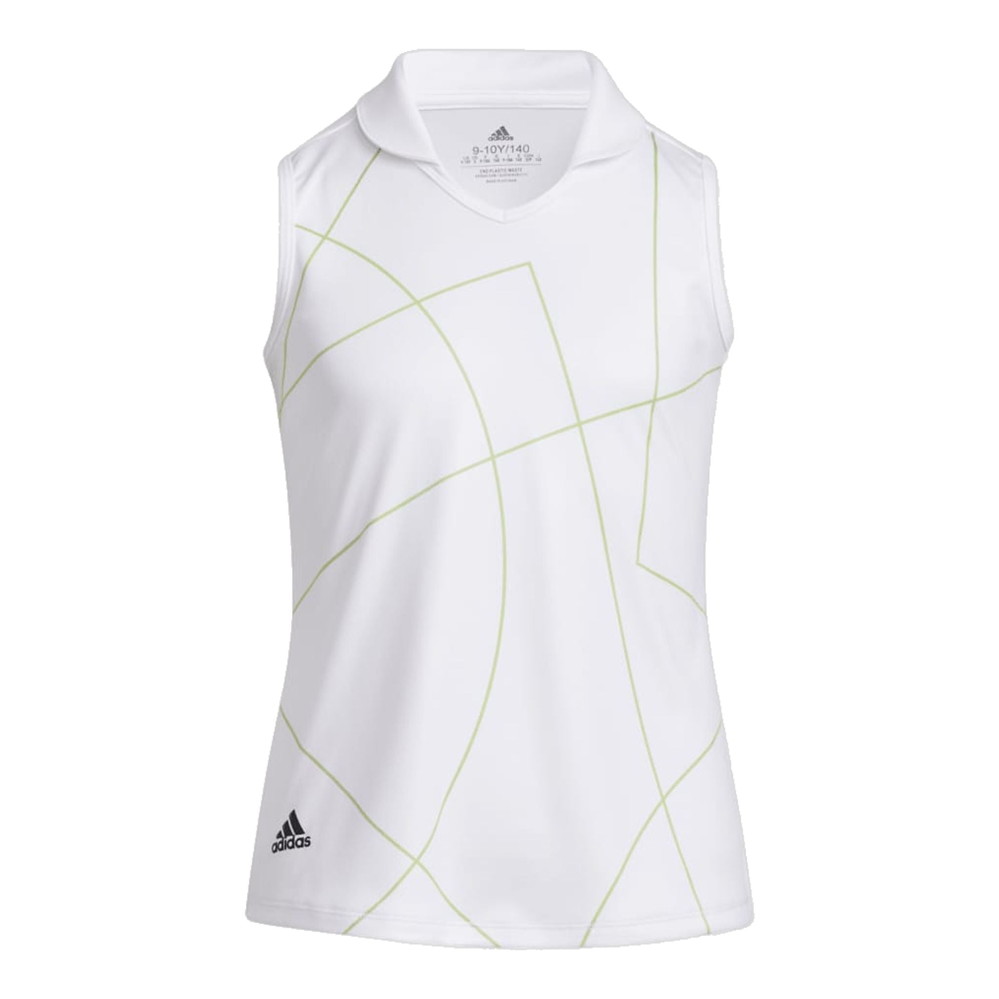 Polo de golf sans manches Adidas pour filles et femmes