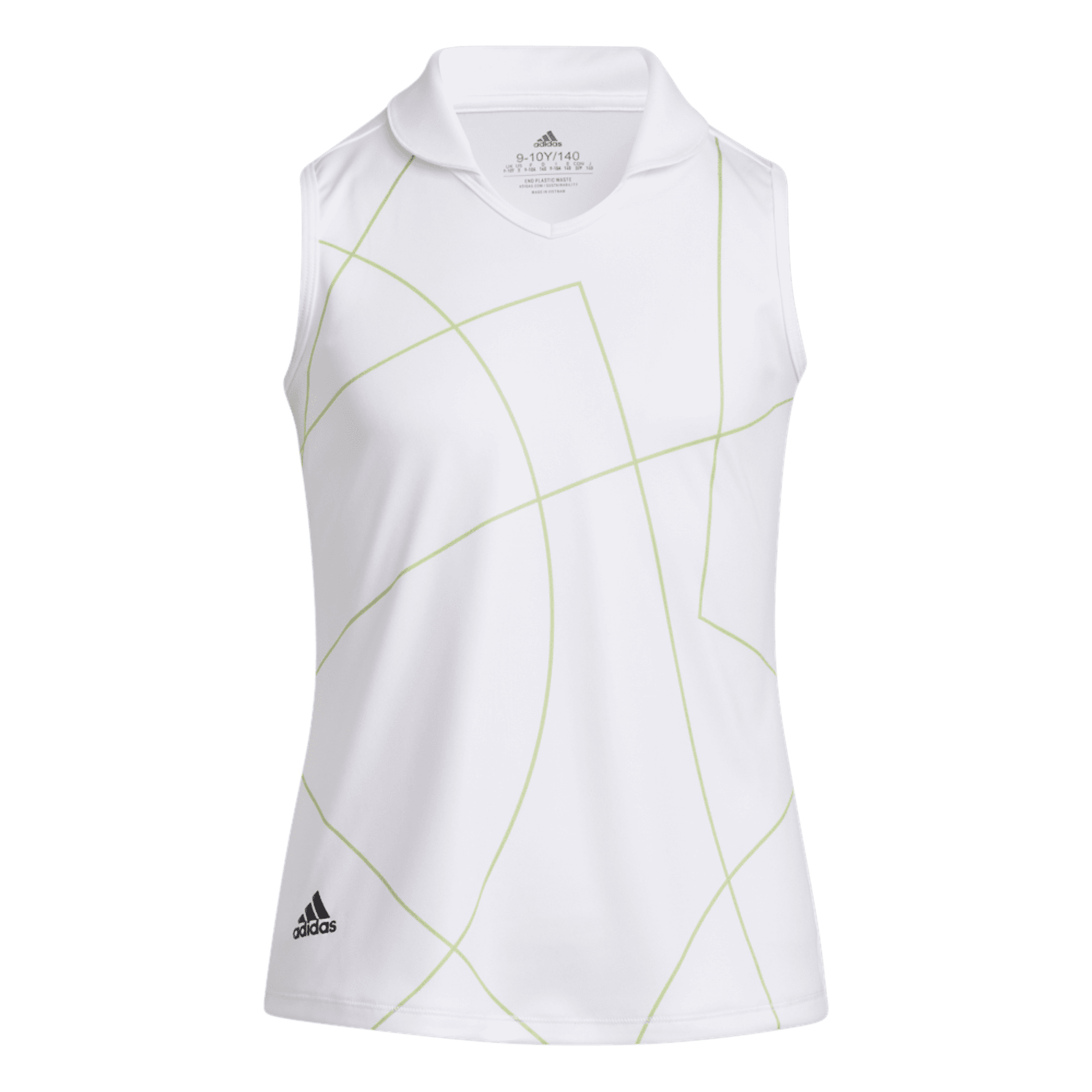 Polo de golf sans manches Adidas pour filles et femmes