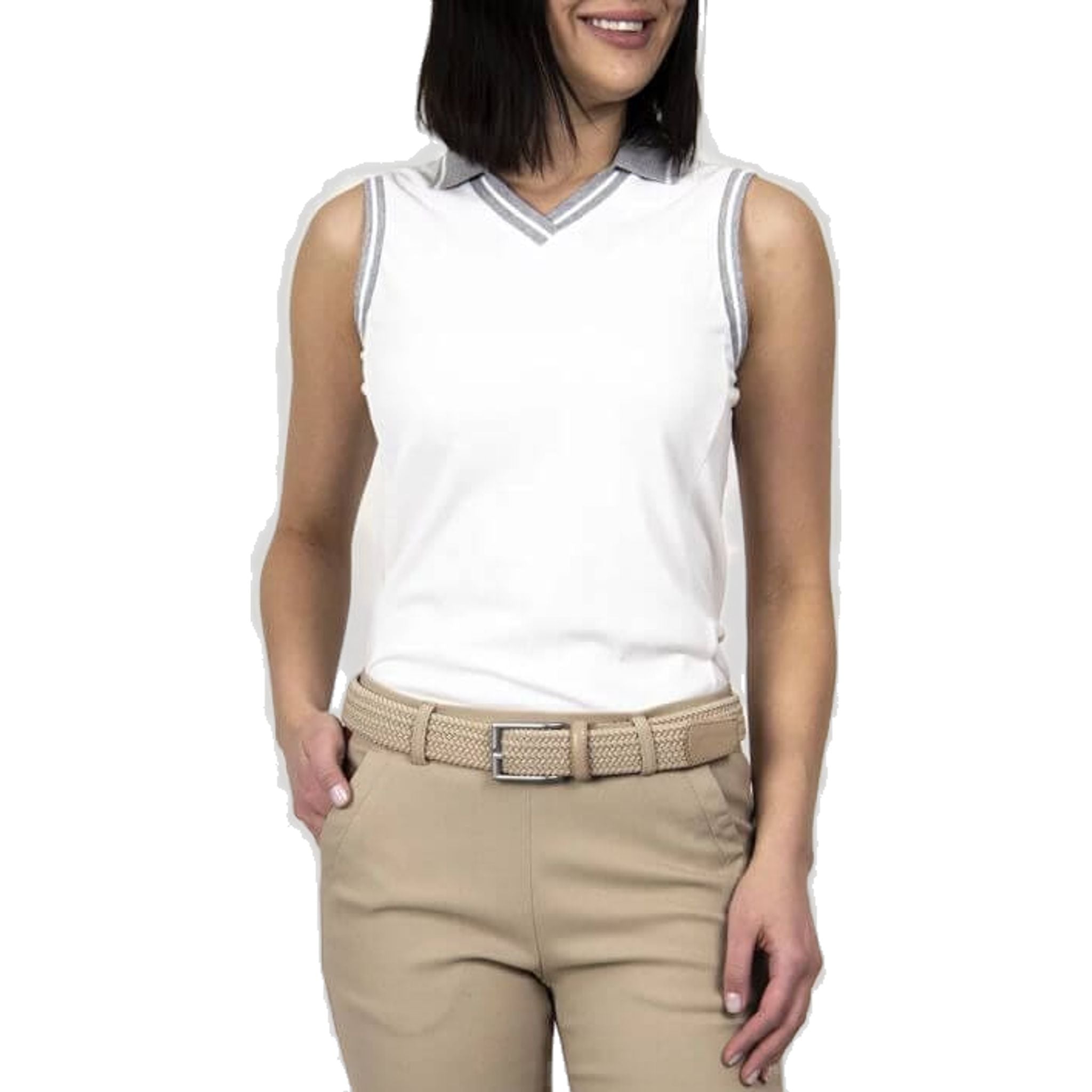 Polo de golf Kjus Vneck S/L pour femmes