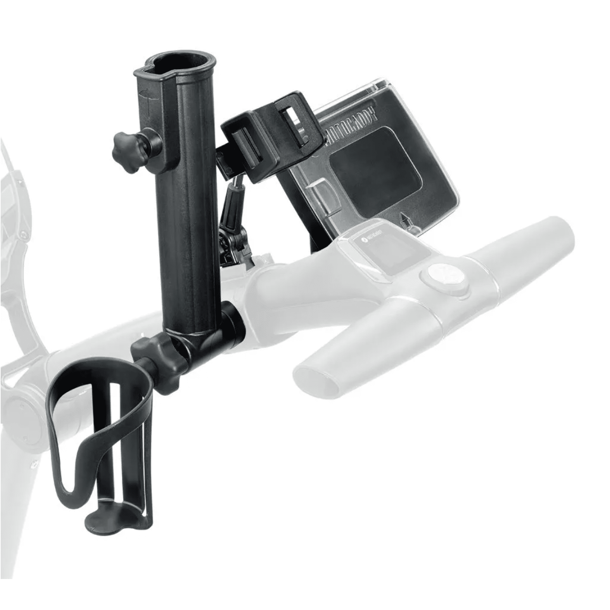 Pack d'accessoires Motocaddy (support GPS/smartphone, porte-parapluie, porte-gobelet)