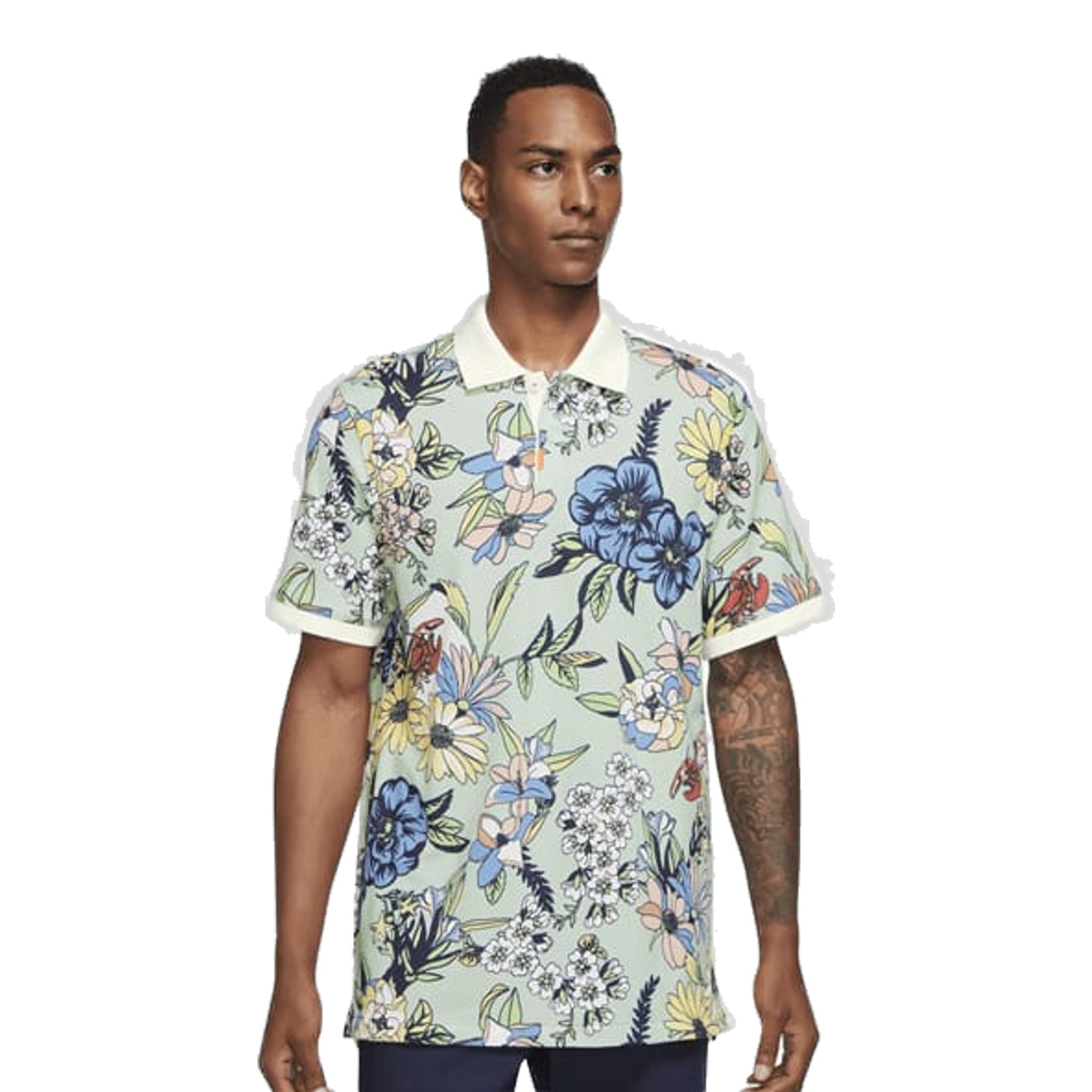 Polo de golf Nike à imprimé floral pour homme