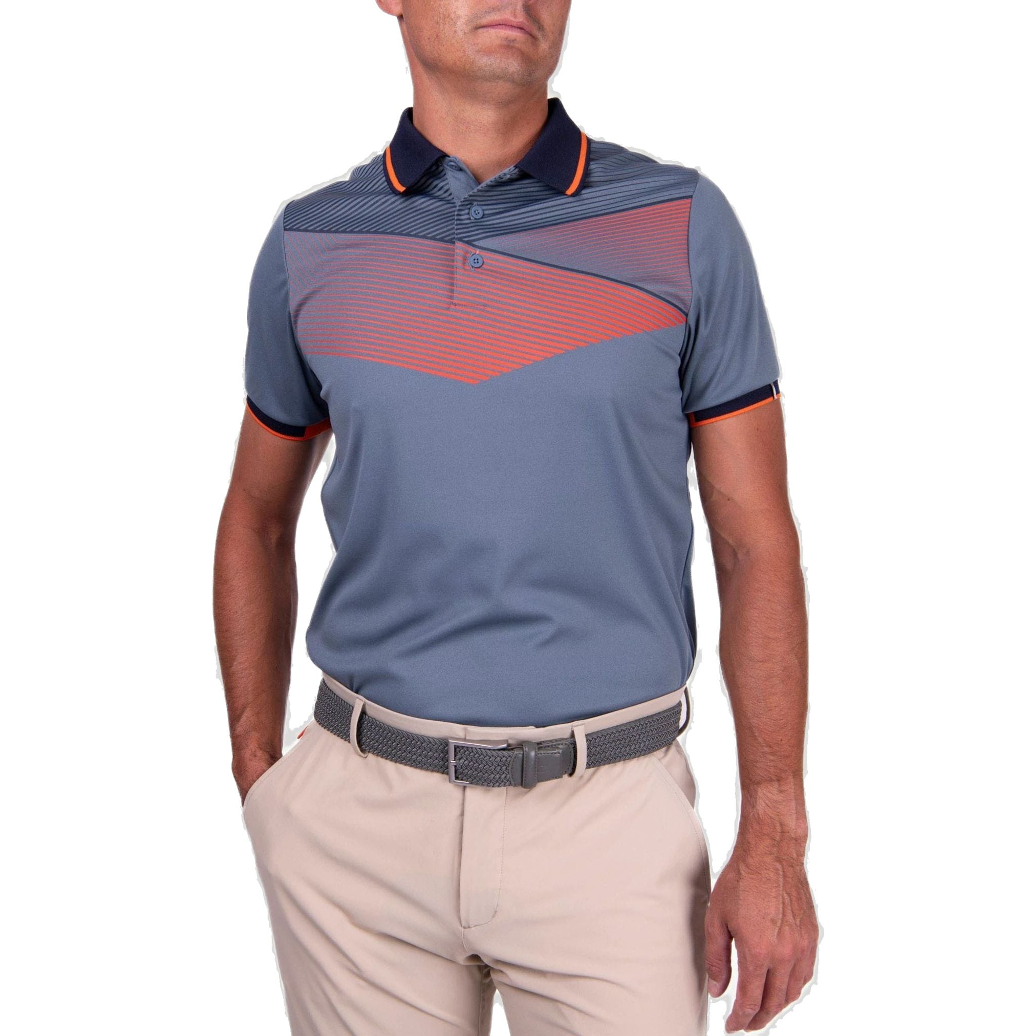 Polo de golf Kjus Spot imprimé S/S pour hommes