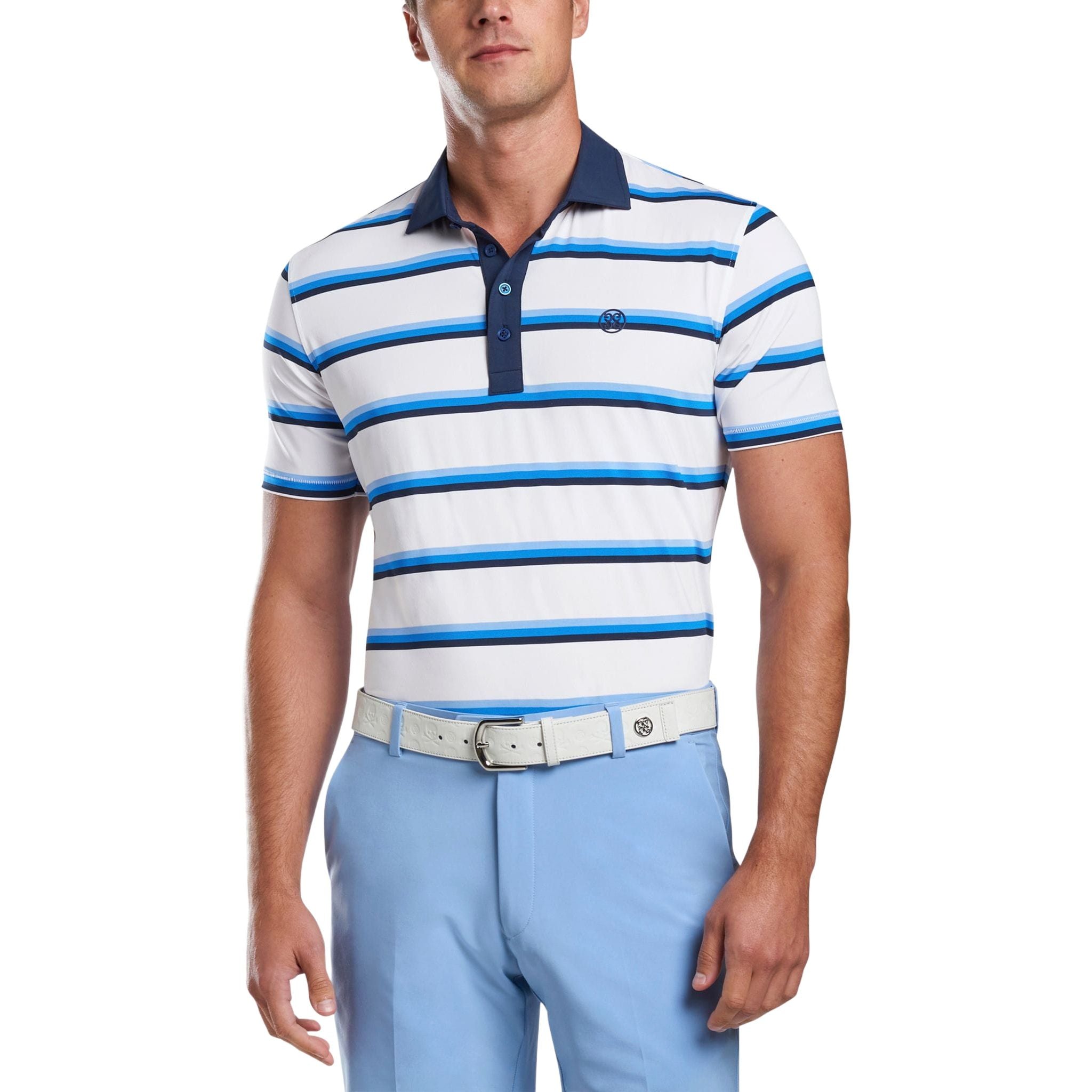 Polo de golf rayé en fil teint GFORE pour homme