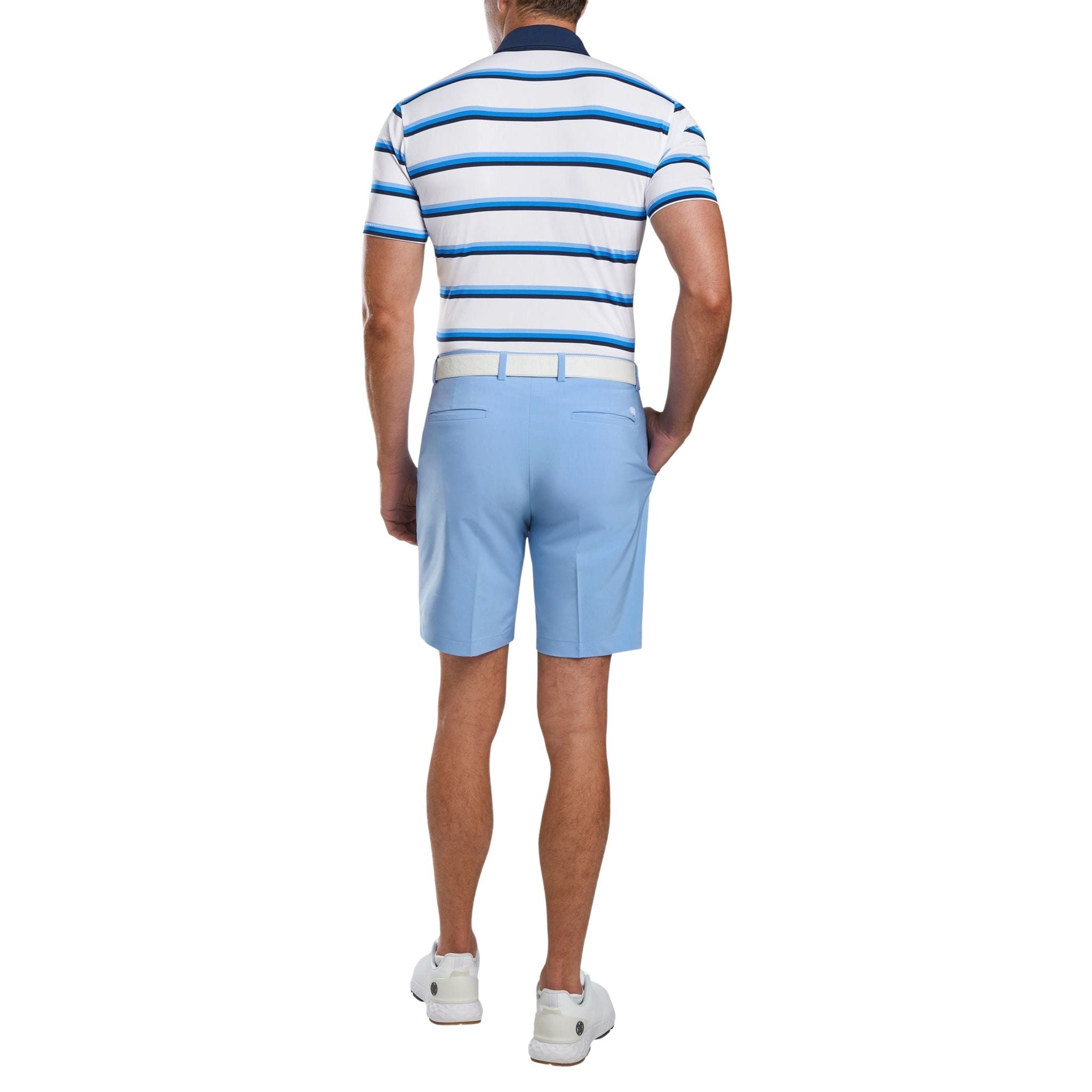 Polo de golf rayé en fil teint GFORE pour homme