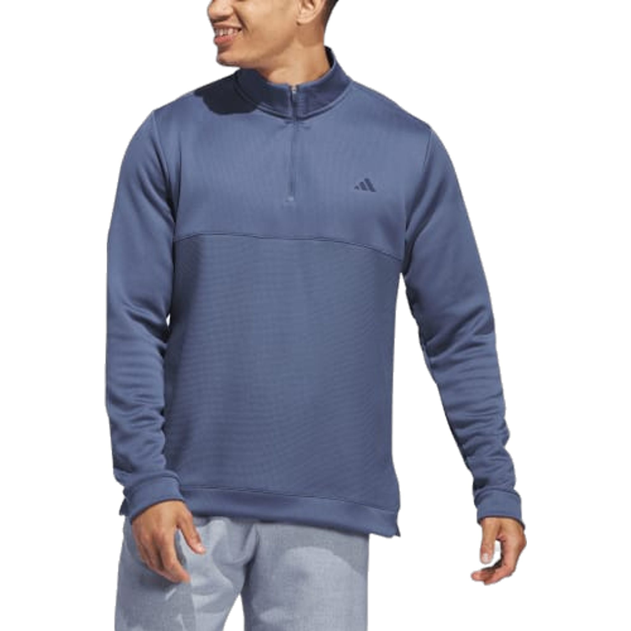 Pull Adidas Ultimate365 texturé à fermeture éclair 1/4 pour homme