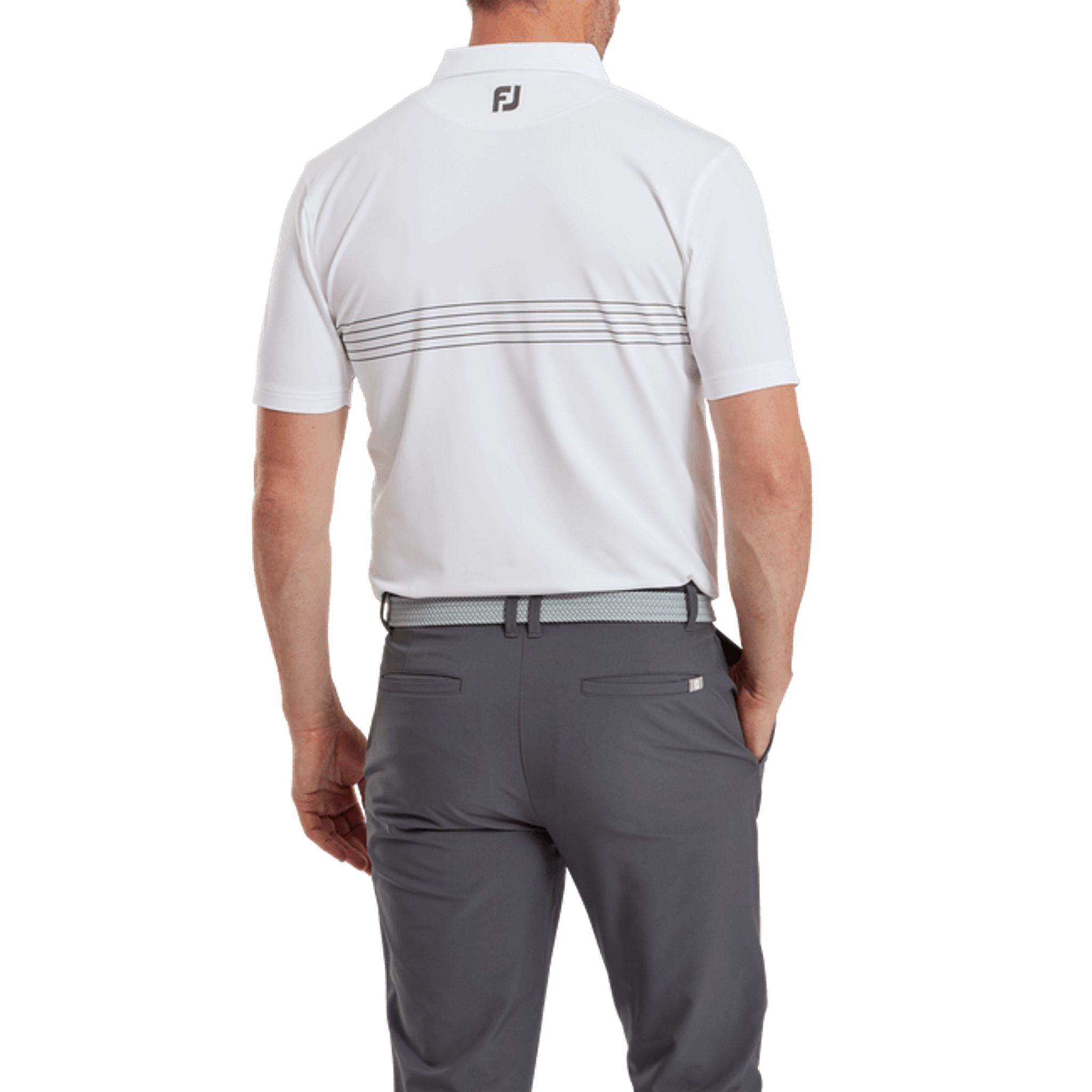Polo Footjoy Engineered Lisle à fines rayures pour homme