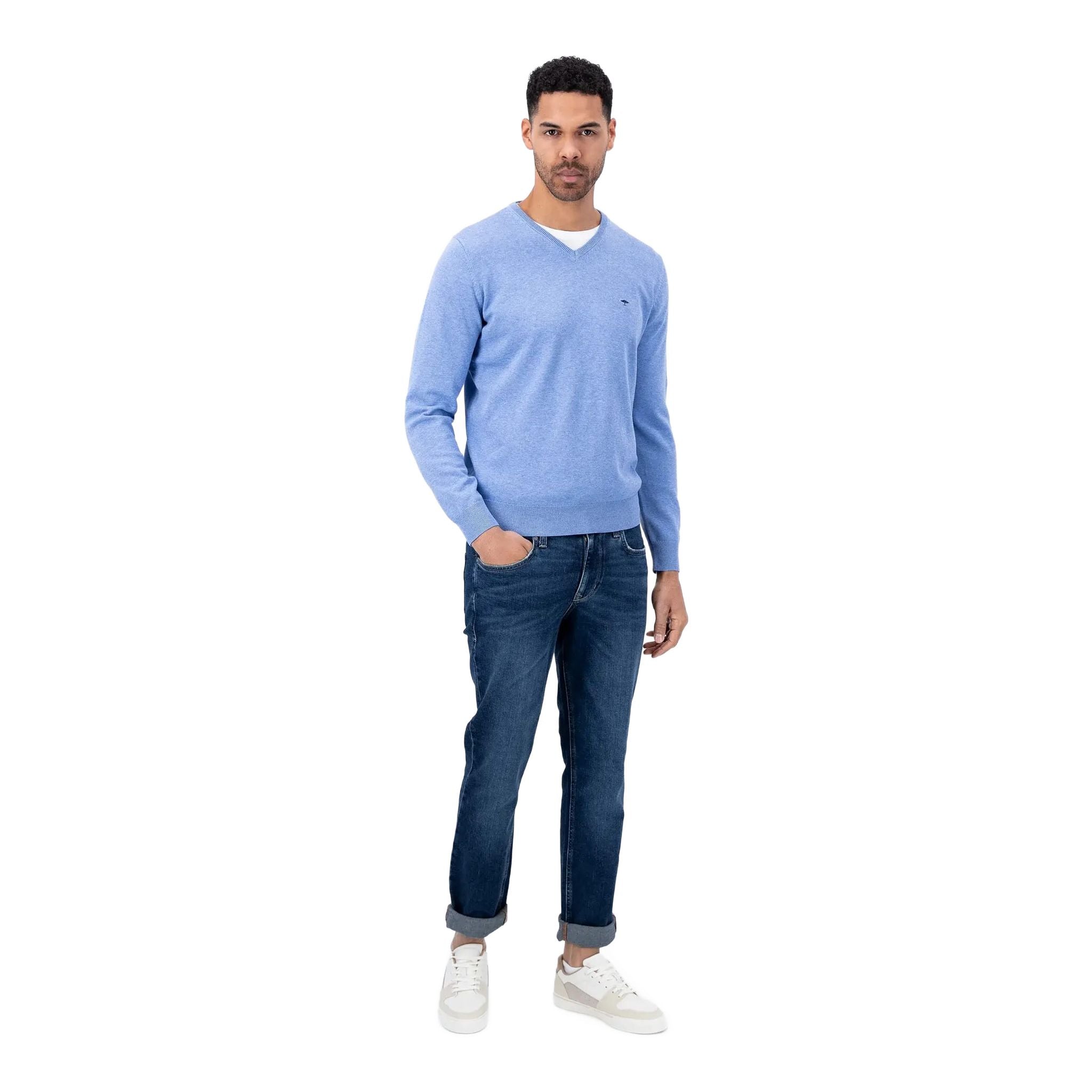 Pull-over à col en V Fynch Hatton pour hommes