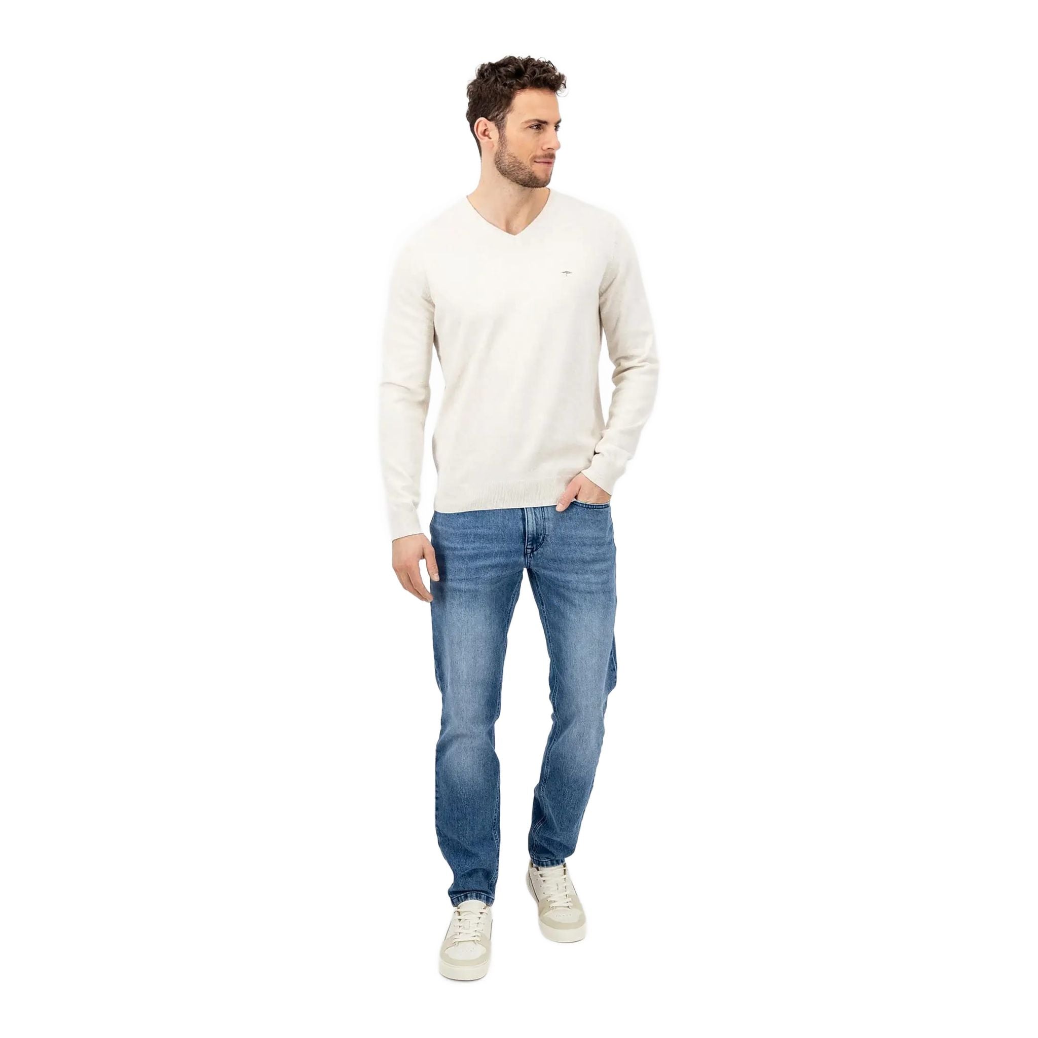 Pull-over à col en V Fynch Hatton pour hommes