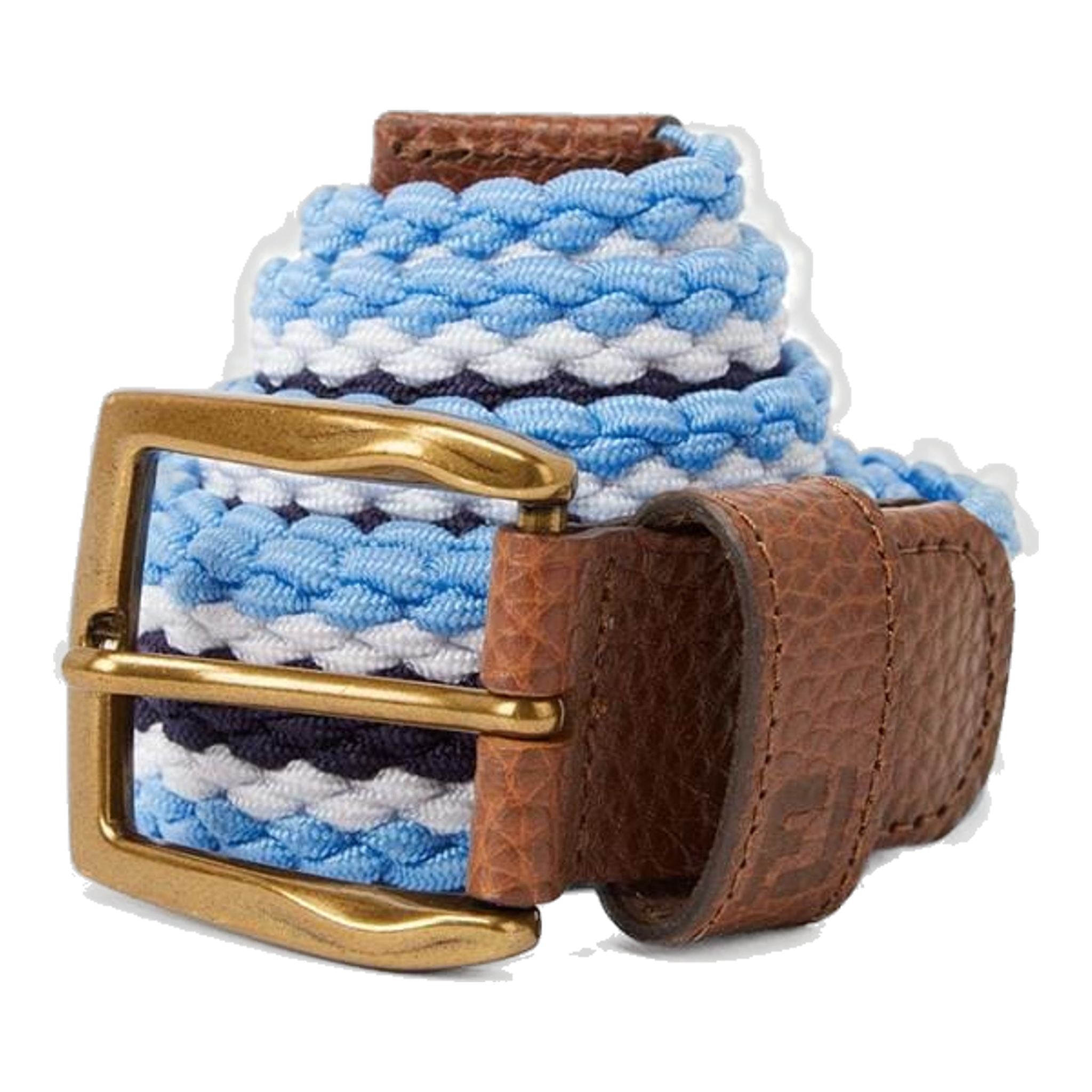 Ceinture Footjoy rayée pour homme, coloris Twilight, Racing Red et White.