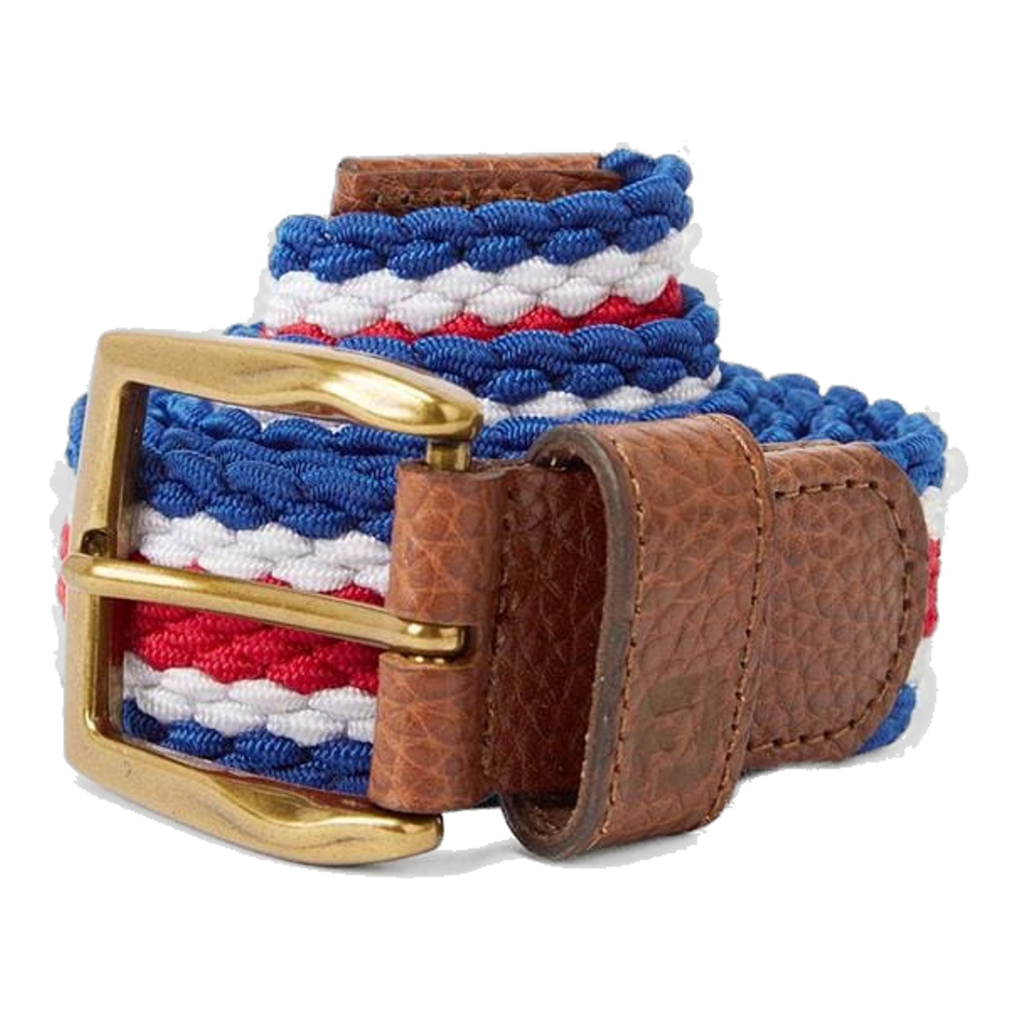 Ceinture Footjoy rayée pour homme, coloris Twilight, Racing Red et White.
