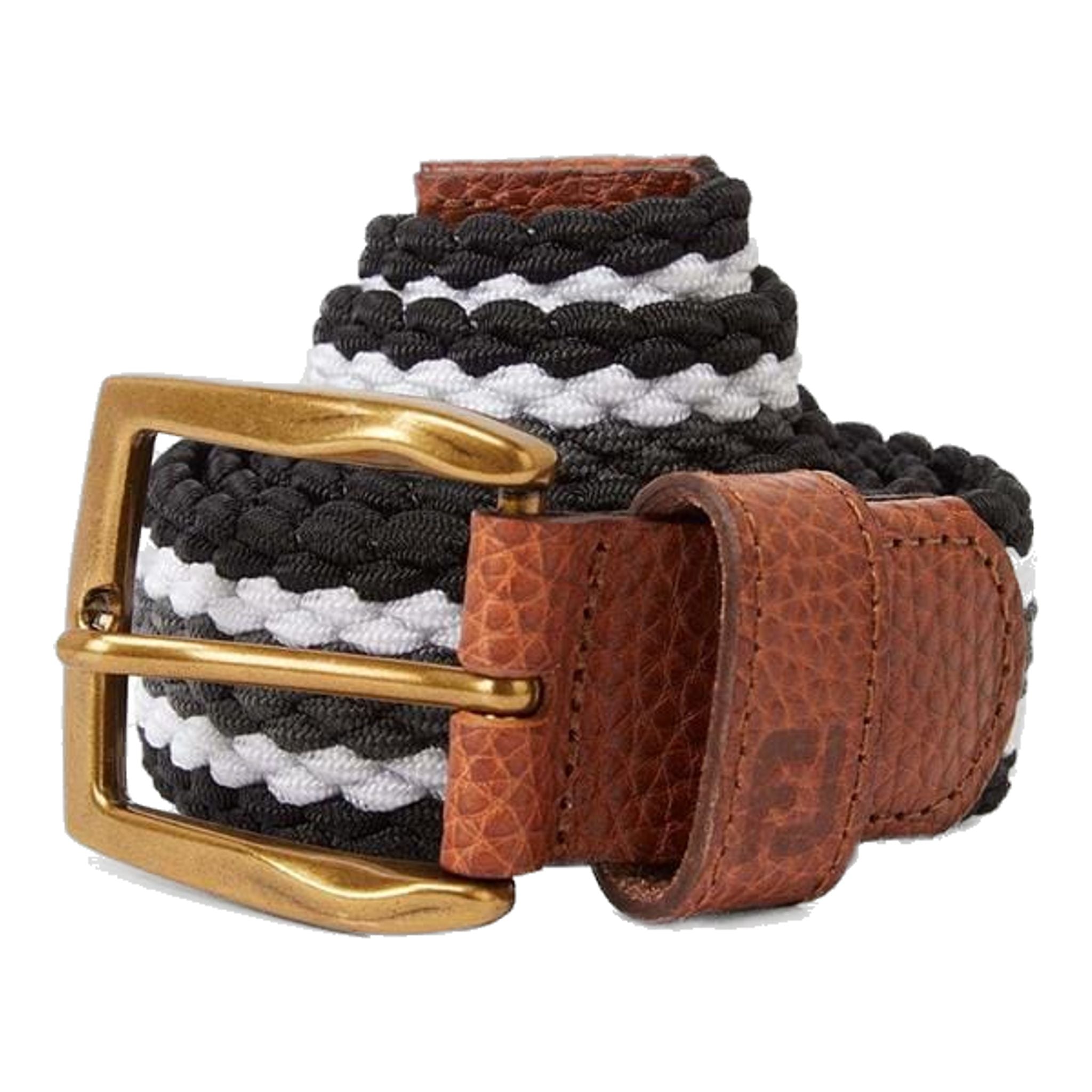 Ceinture Footjoy rayée pour homme, coloris Twilight, Racing Red et White.