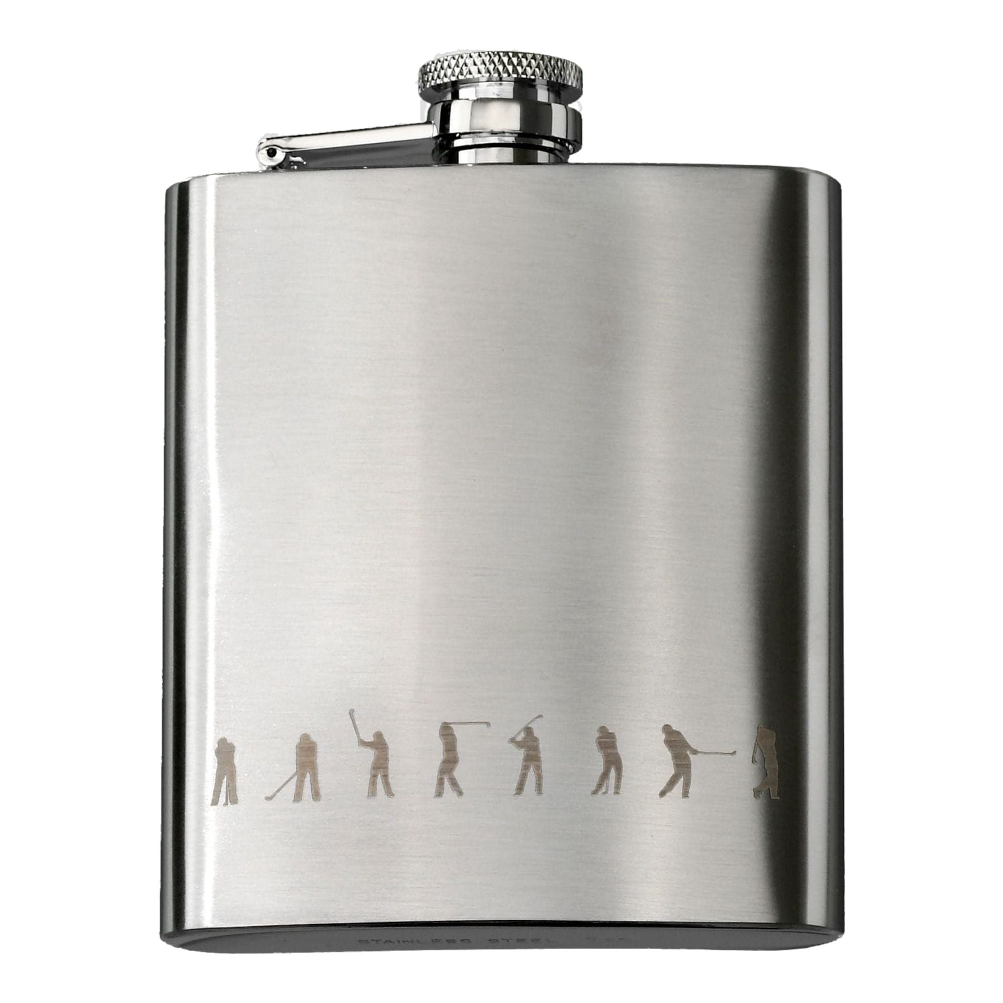 Flasque Sportiques Golf Gifts avec gravure de golf, acier inoxydable (210 ml)