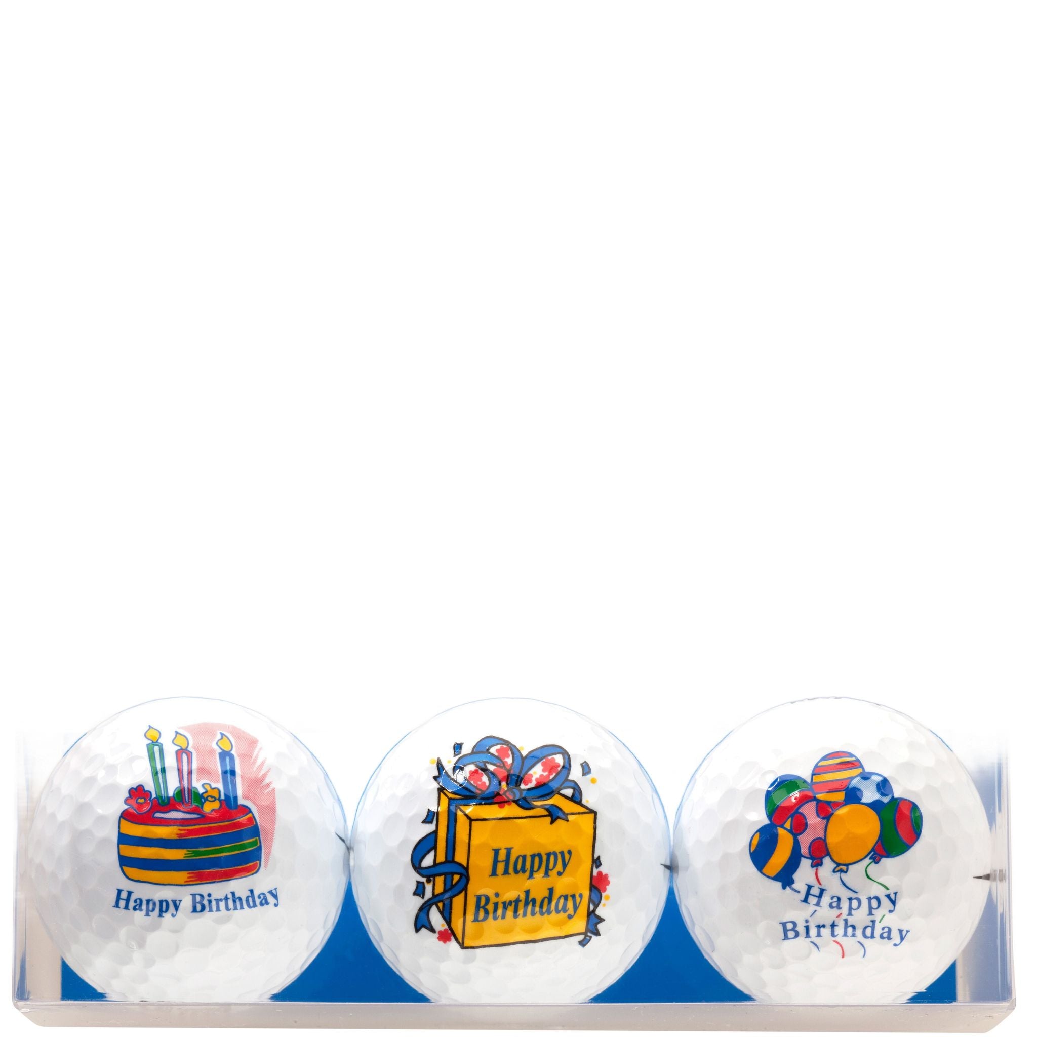 Cadeaux de golf Sportiques : Ballons et gâteau d'anniversaire (3 balles)