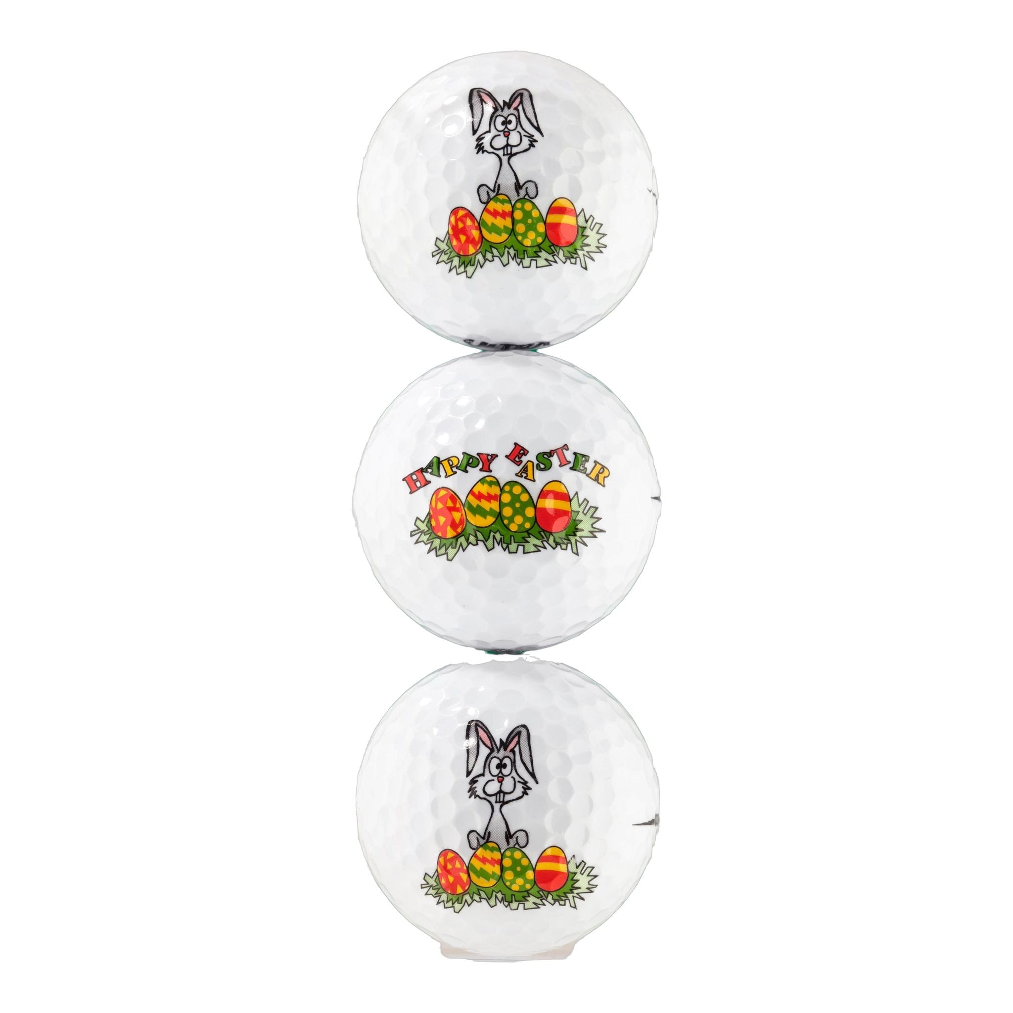 Cadeaux de golf Sportiques Lapin de Pâques - Joyeuses Pâques 3 balles