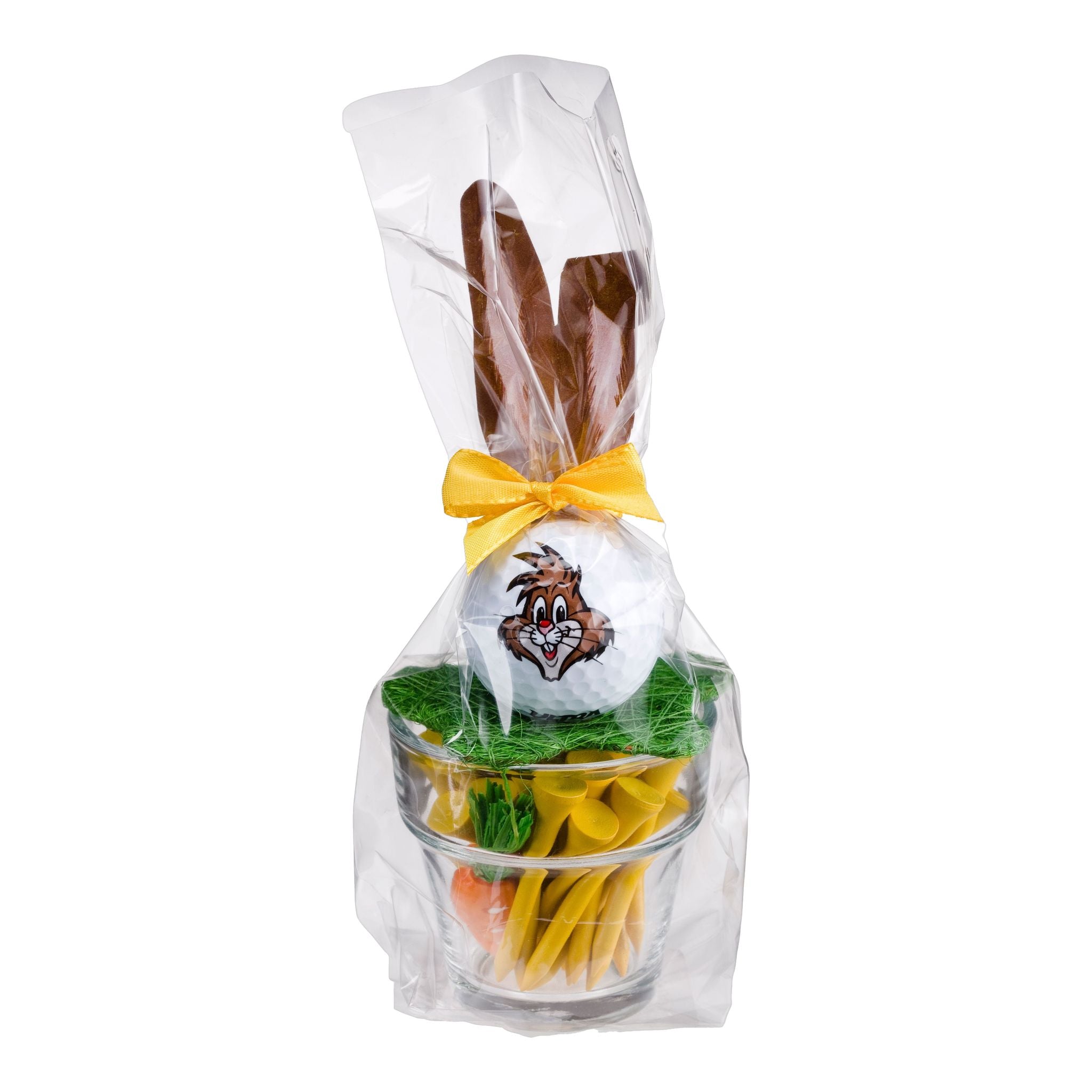 Sportiques Golfgeschenke Glastopf Osterhase (Ball & Tees)
