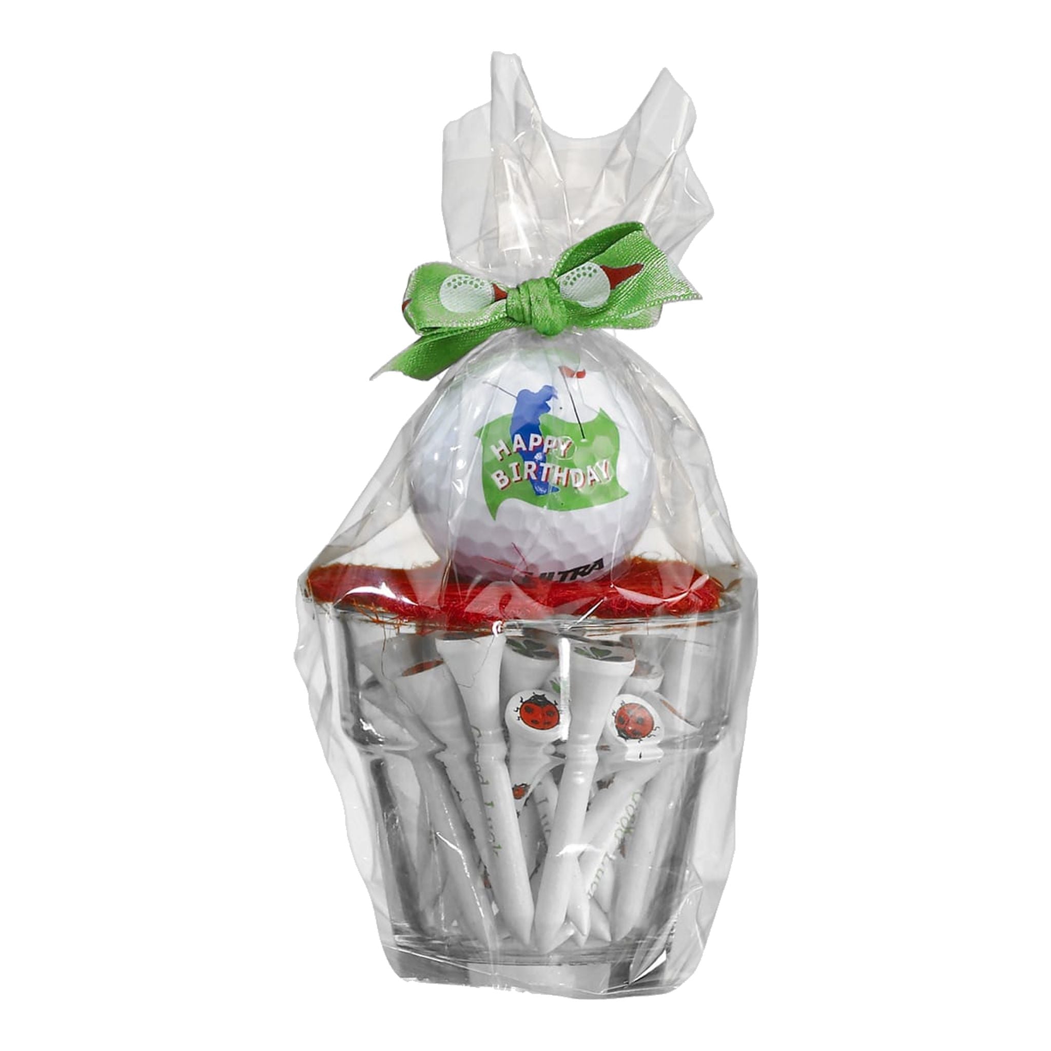 Cadeaux de golf Sportiques : Pot en verre pour l'anniversaire d'un golfeur (balles et tees)