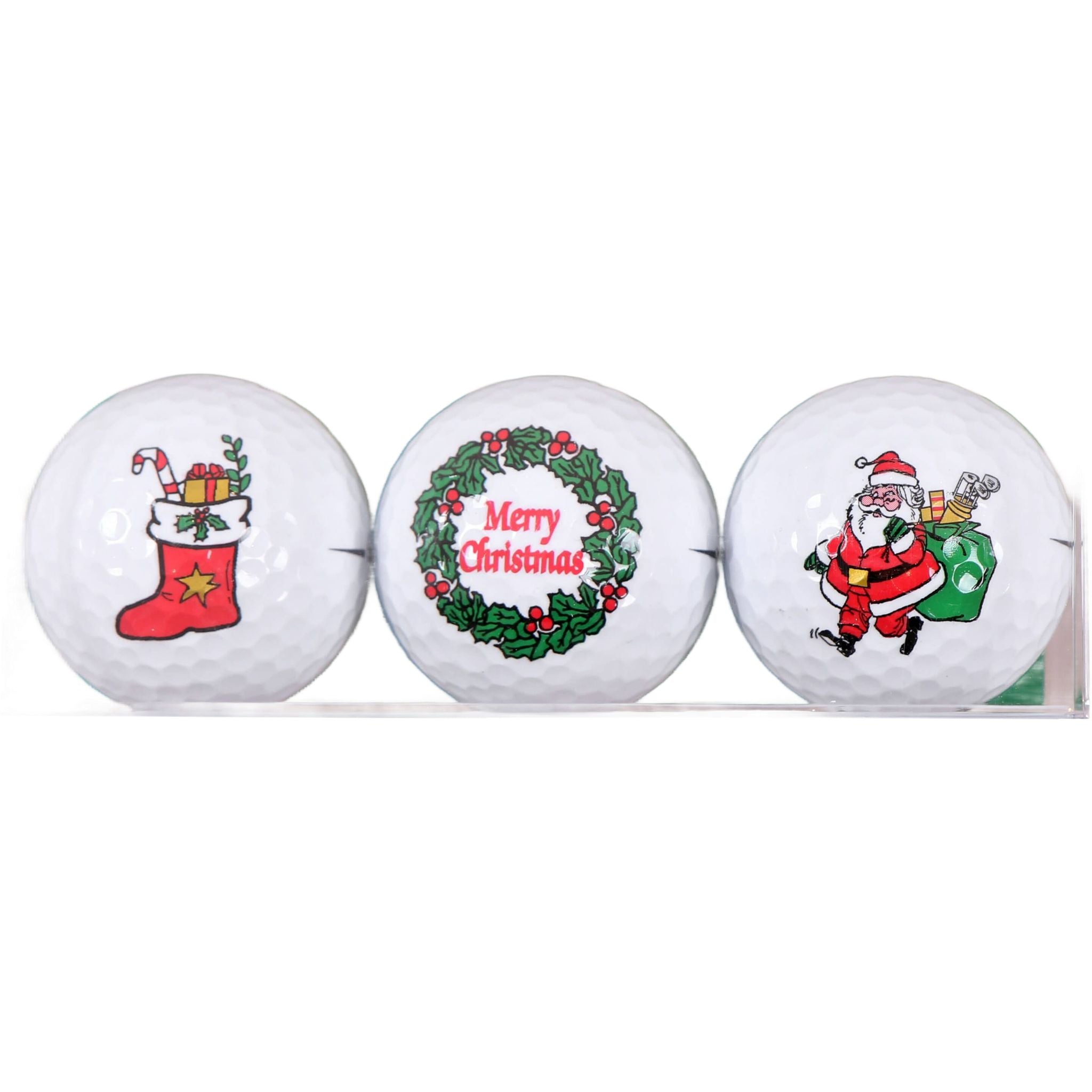 Sportiques Golf Gifts Couronne de Père Noël en forme de botte (3 balles)