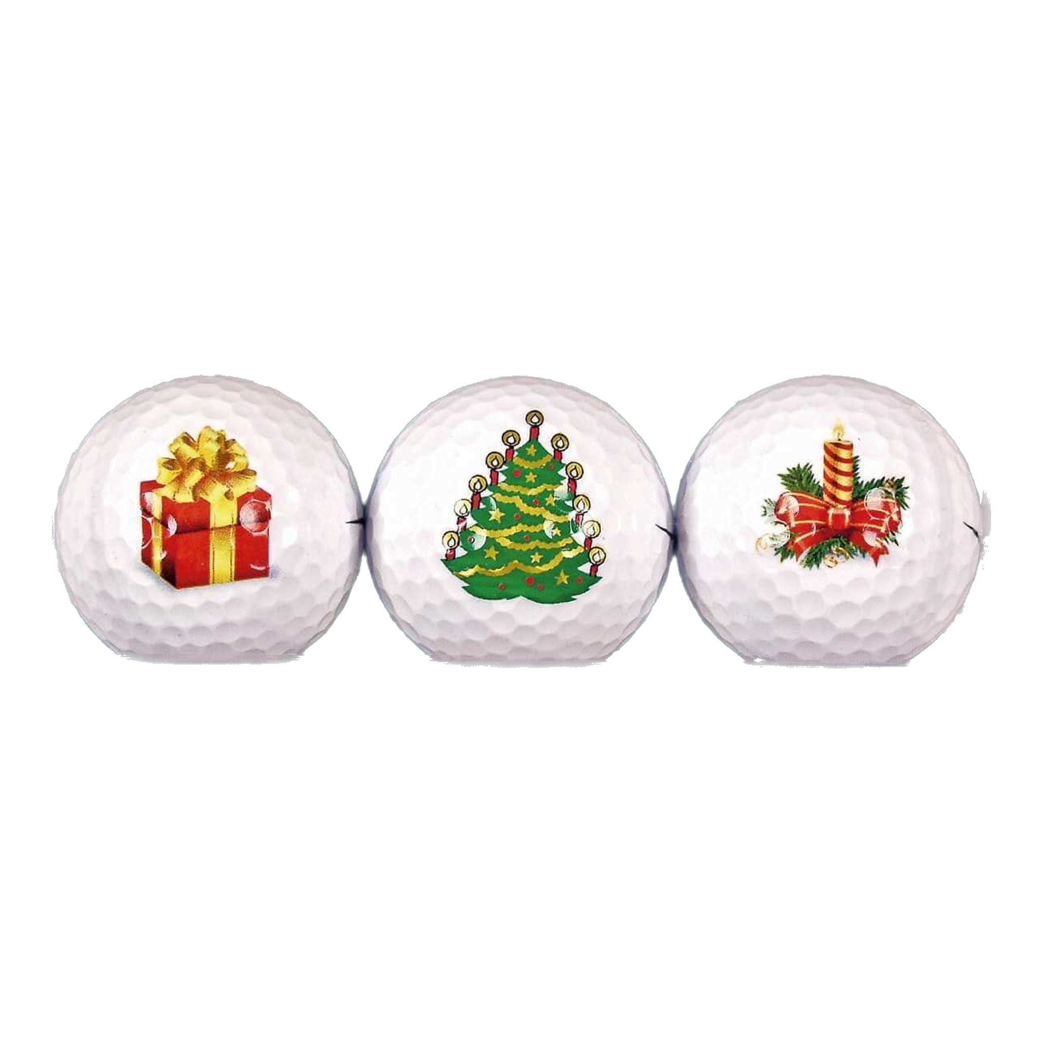 Cadeaux de golf sportifs, bougie sapin de Noël (3 balles)