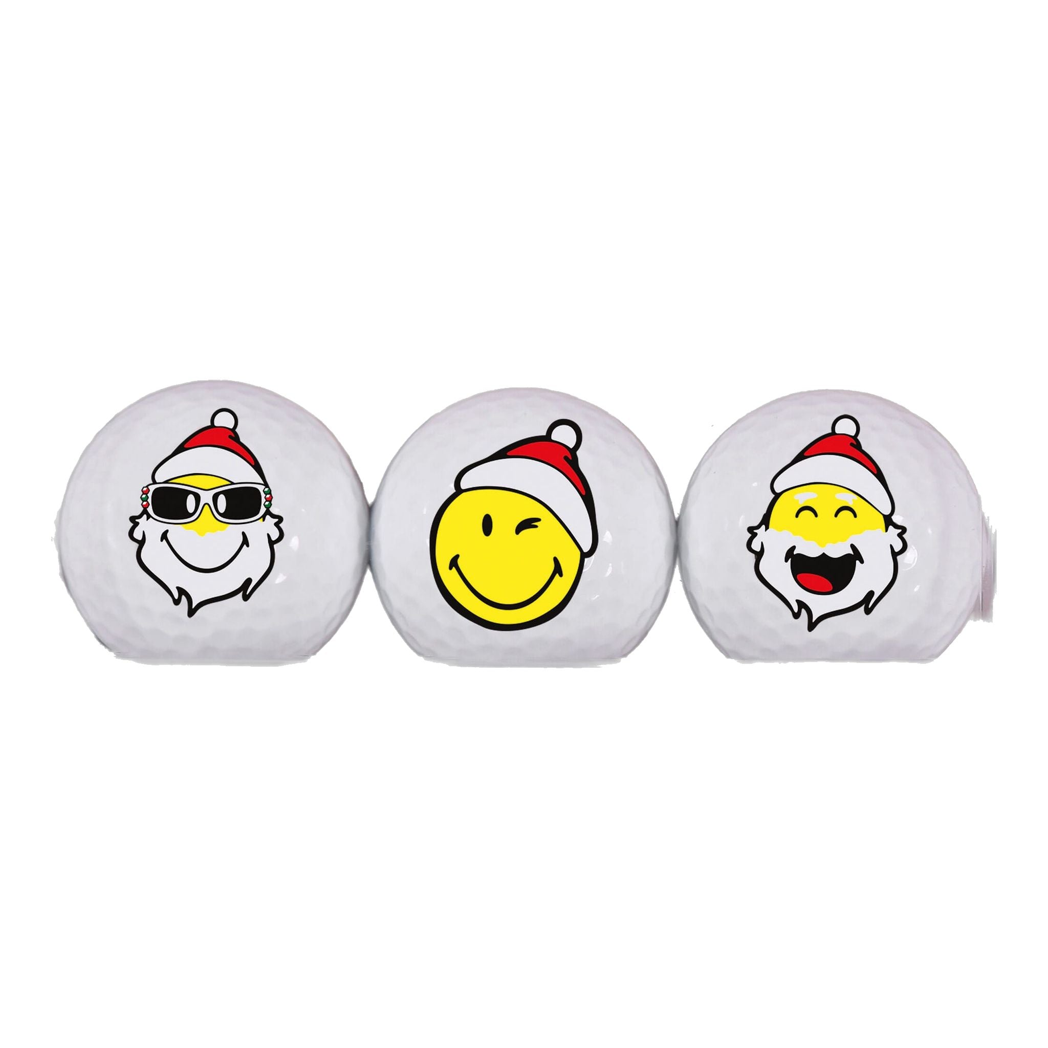 Sportiques Golf Gifts Smiley Noël (3 balles) X1