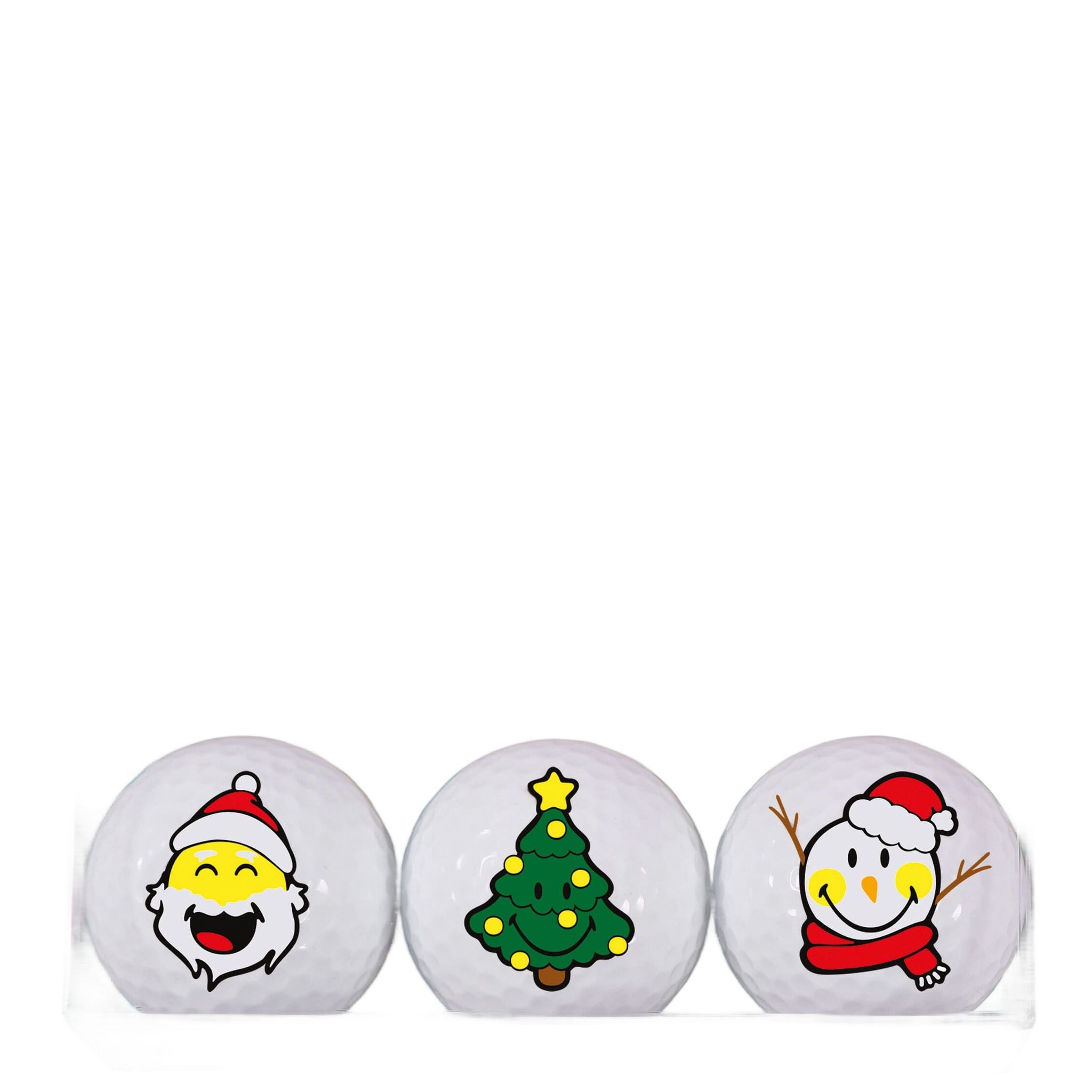 Sportiques Golf Gifts Smiley Noël (3 balles) X2