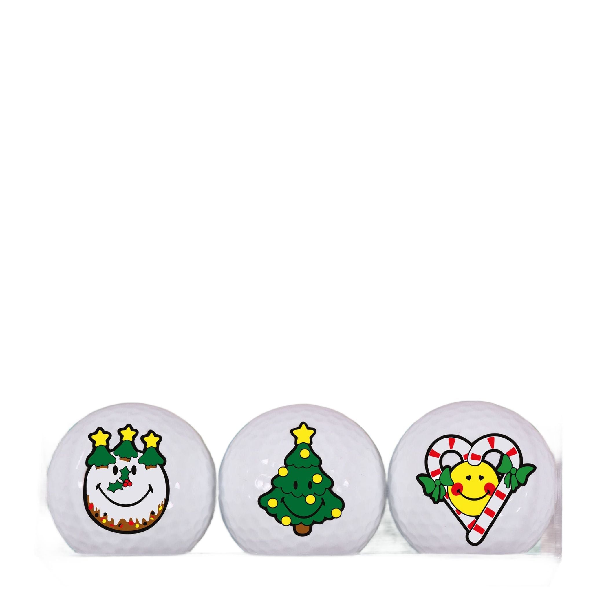 Sportiques Golf Gifts Smiley Noël (3 balles) X3