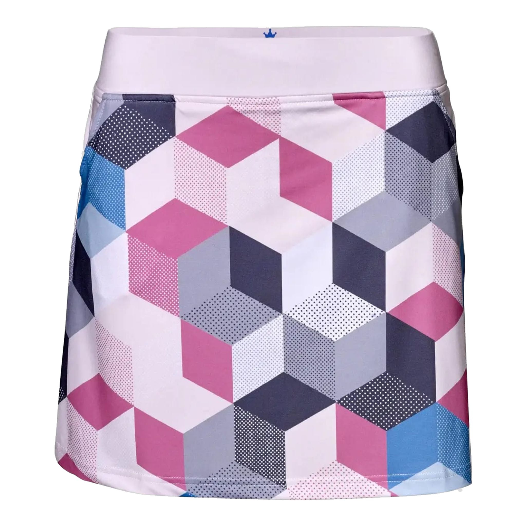 Jupe-short rectangulaire de golf pour filles, blanche/grise, femme