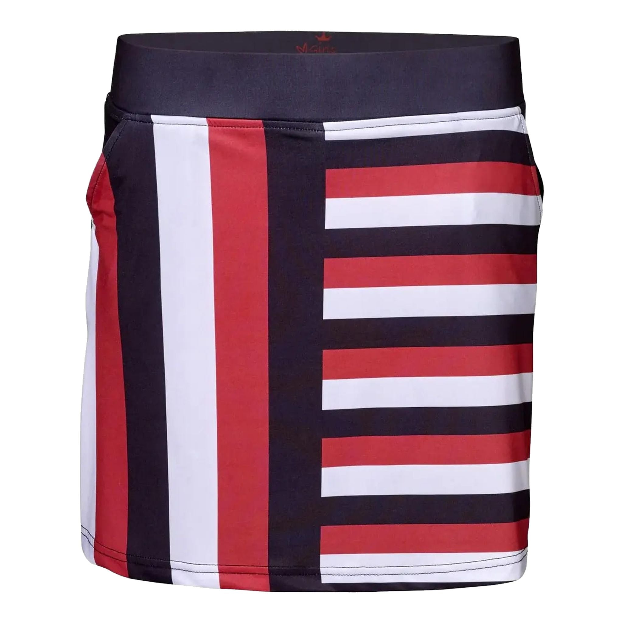 Jupe-short rayée Fashionista Golf pour filles, rouge, fluide, femme