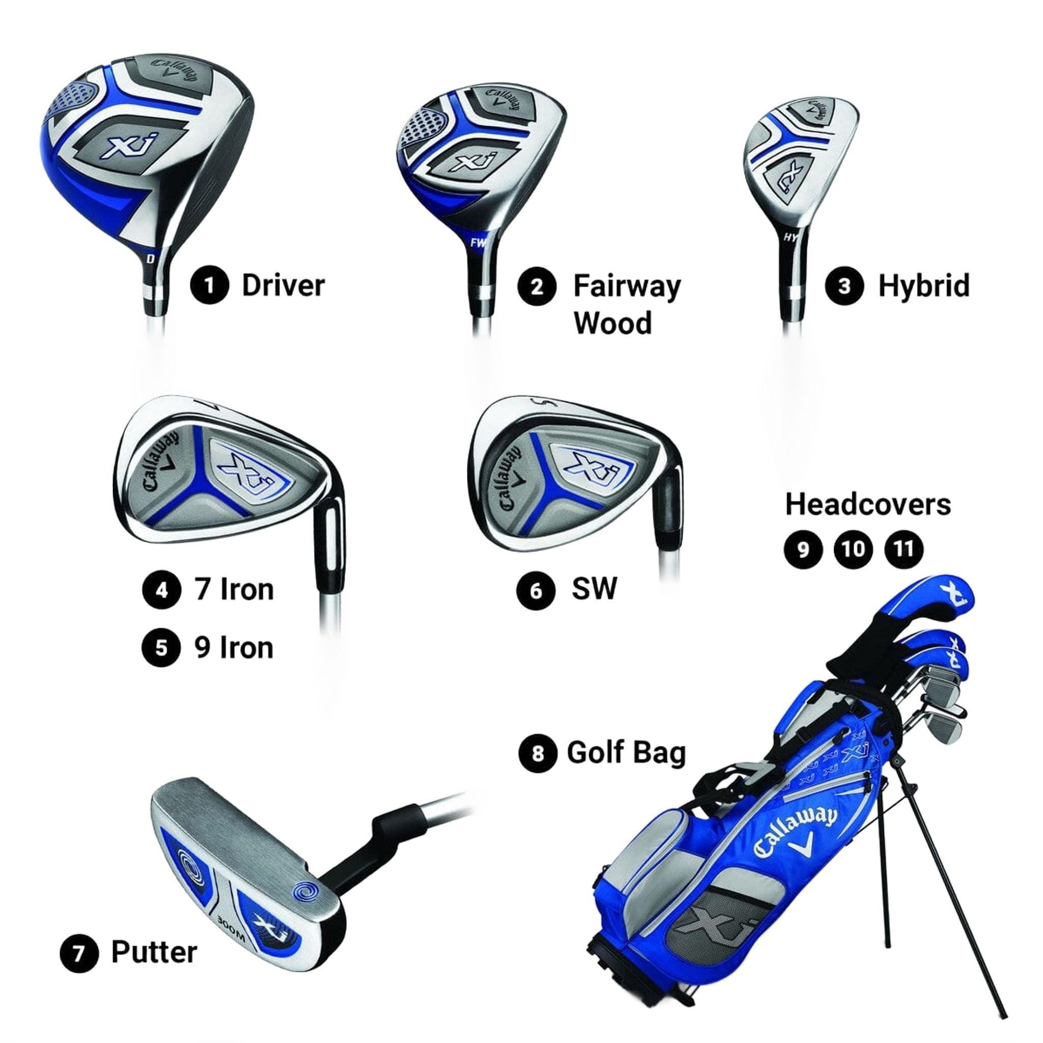 Ensemble complet Callaway XJ pour filles et femmes