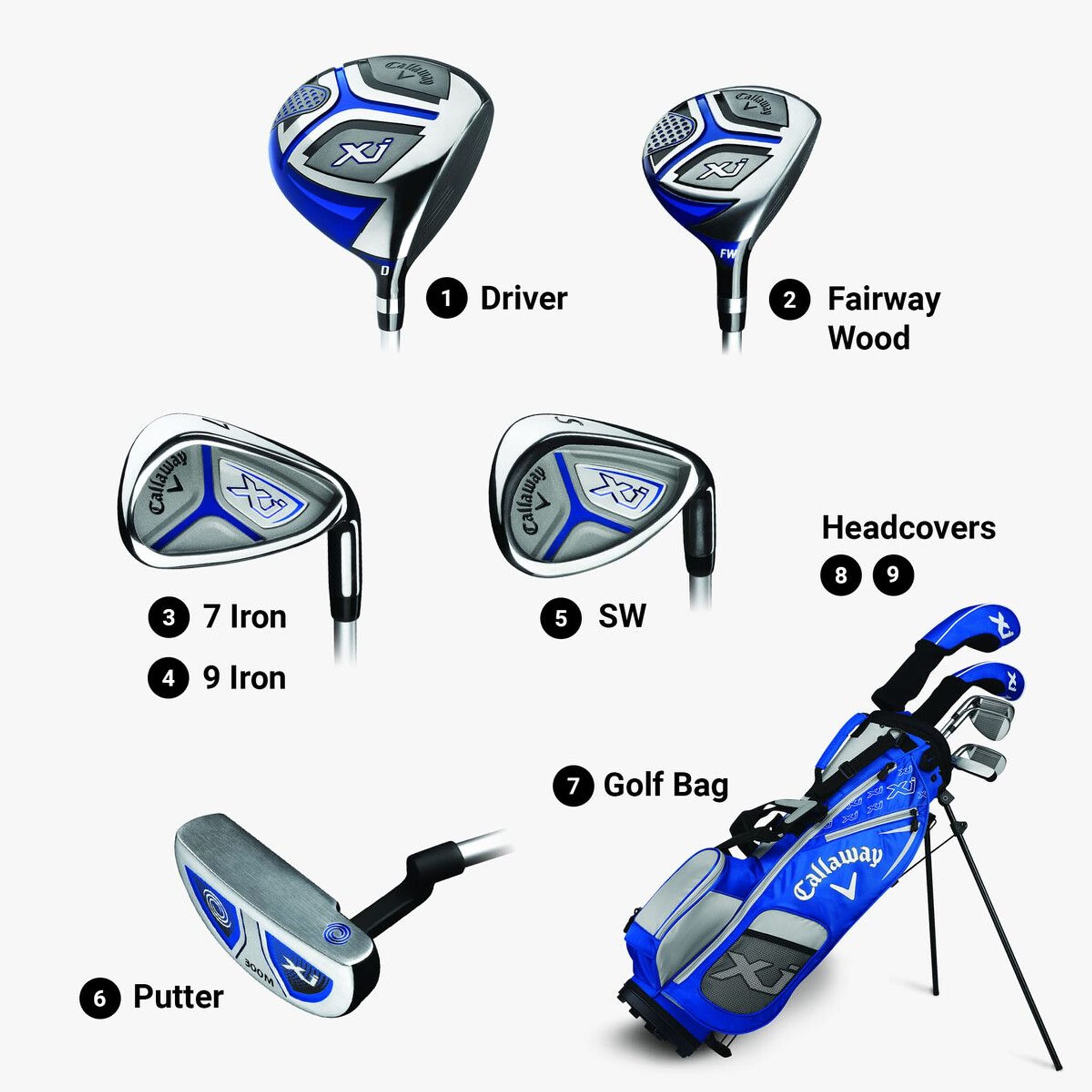 Ensemble complet Callaway XJ pour filles et femmes