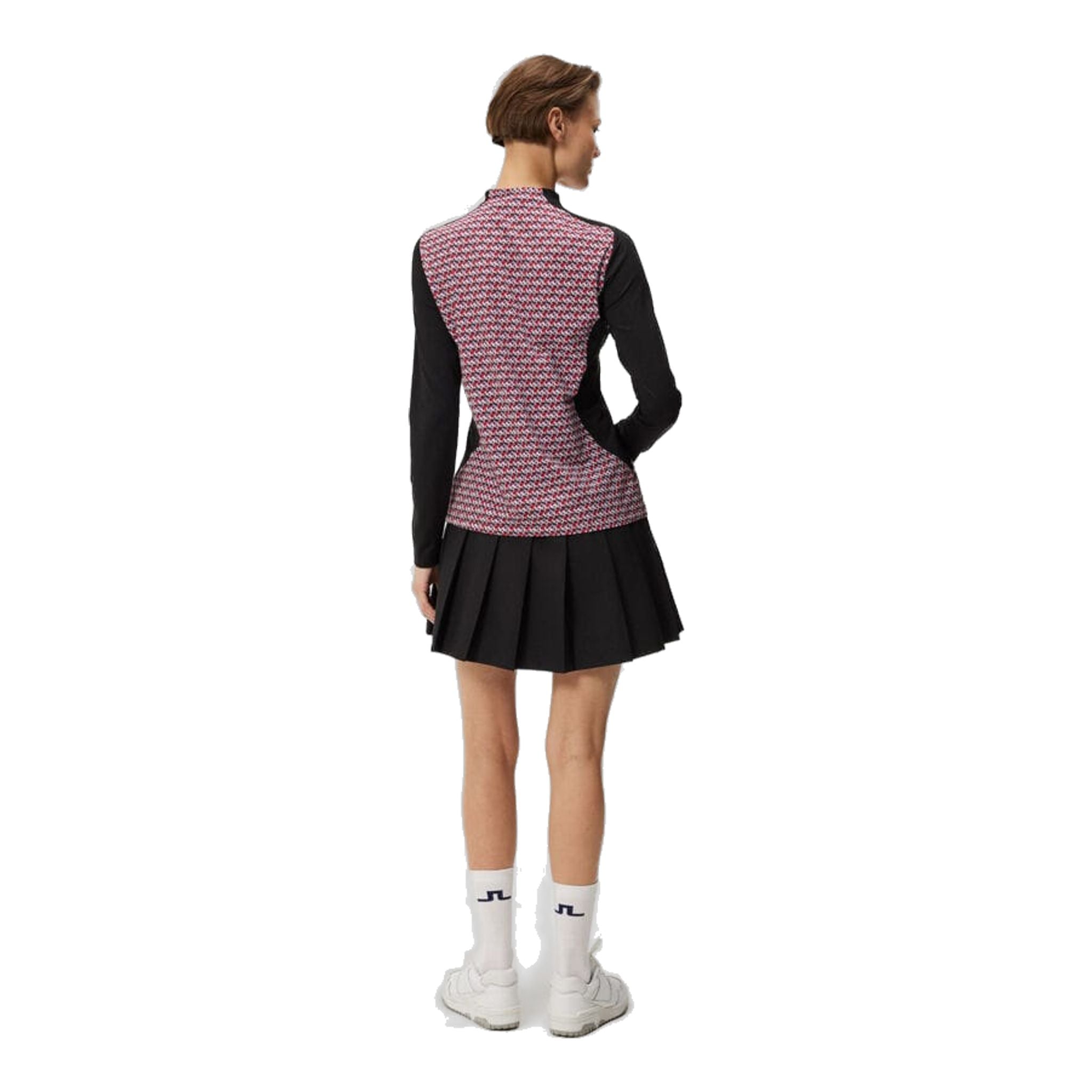 Pull mi-long à demi-zip Marilyn de J. Lindeberg pour femme, noir