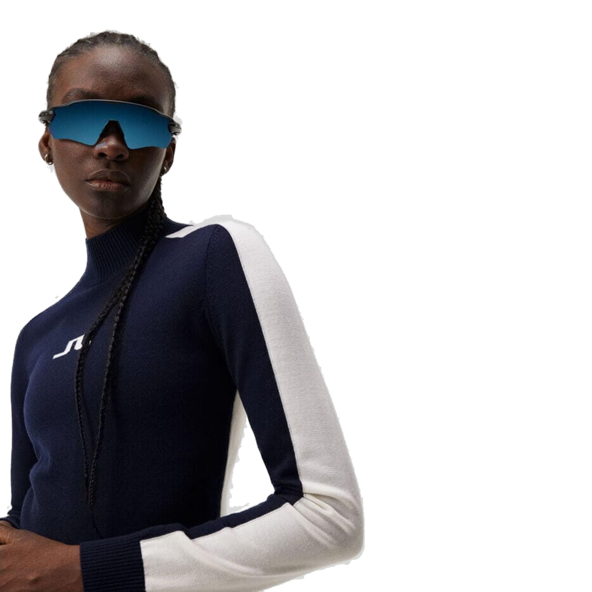 Pull en maille J. Lindeberg Adeline pour femme, bleu marine