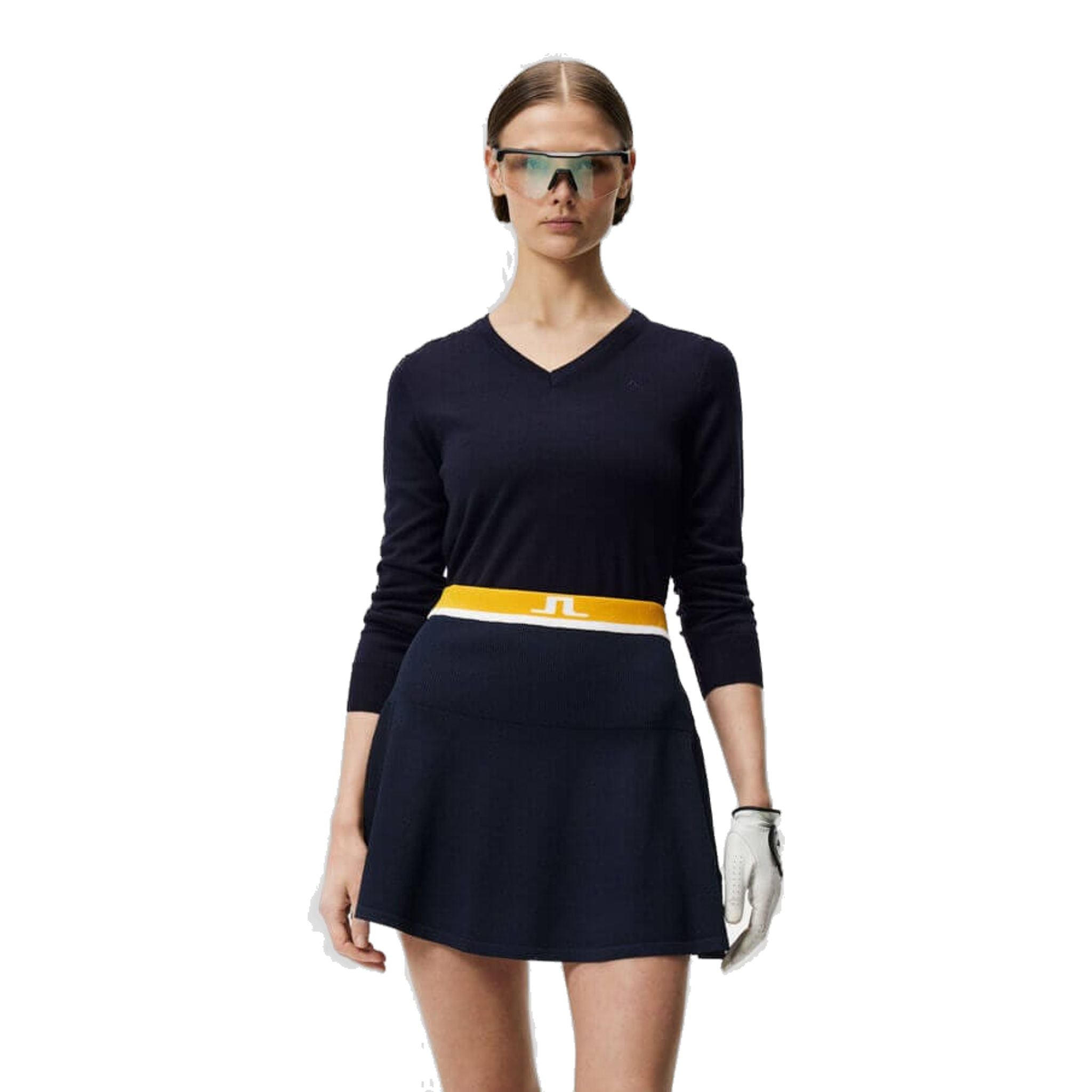 Pull en maille J. Lindeberg Amaya bleu marine pour femme