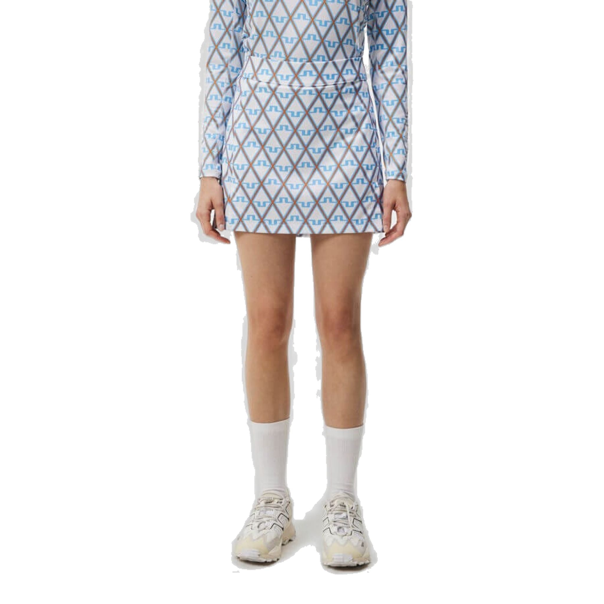 Jupe mi-longue J. Lindeberg Amelie pour femme et petit garçon, bleue