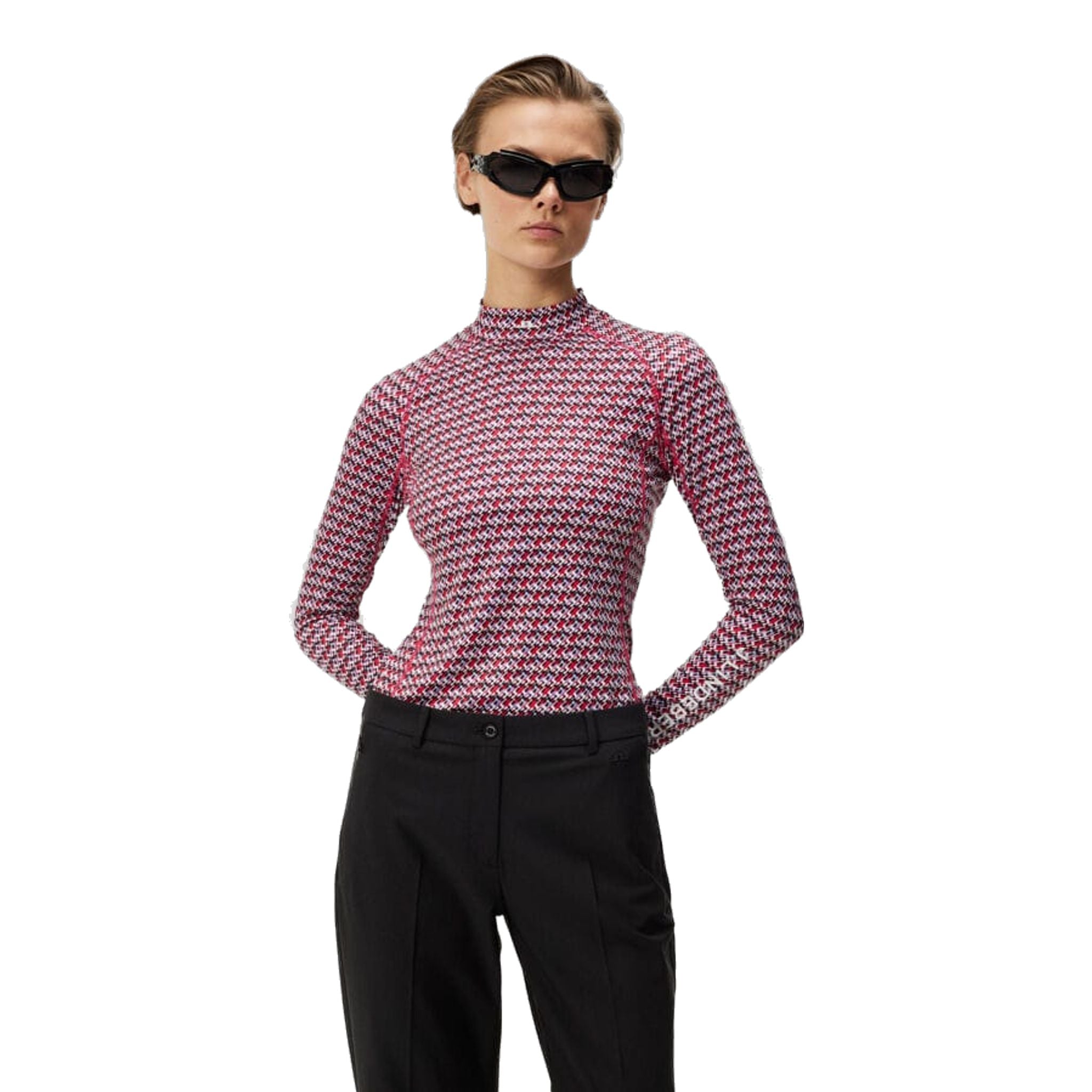 J. Lindeberg Asa Print Soft Compression Top Femme JL Micro Brid Femme