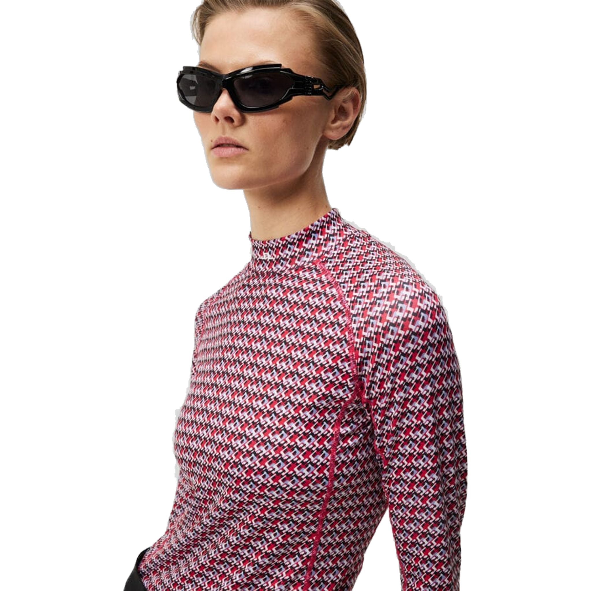 J. Lindeberg Asa Print Soft Compression Top Femme JL Micro Brid Femme