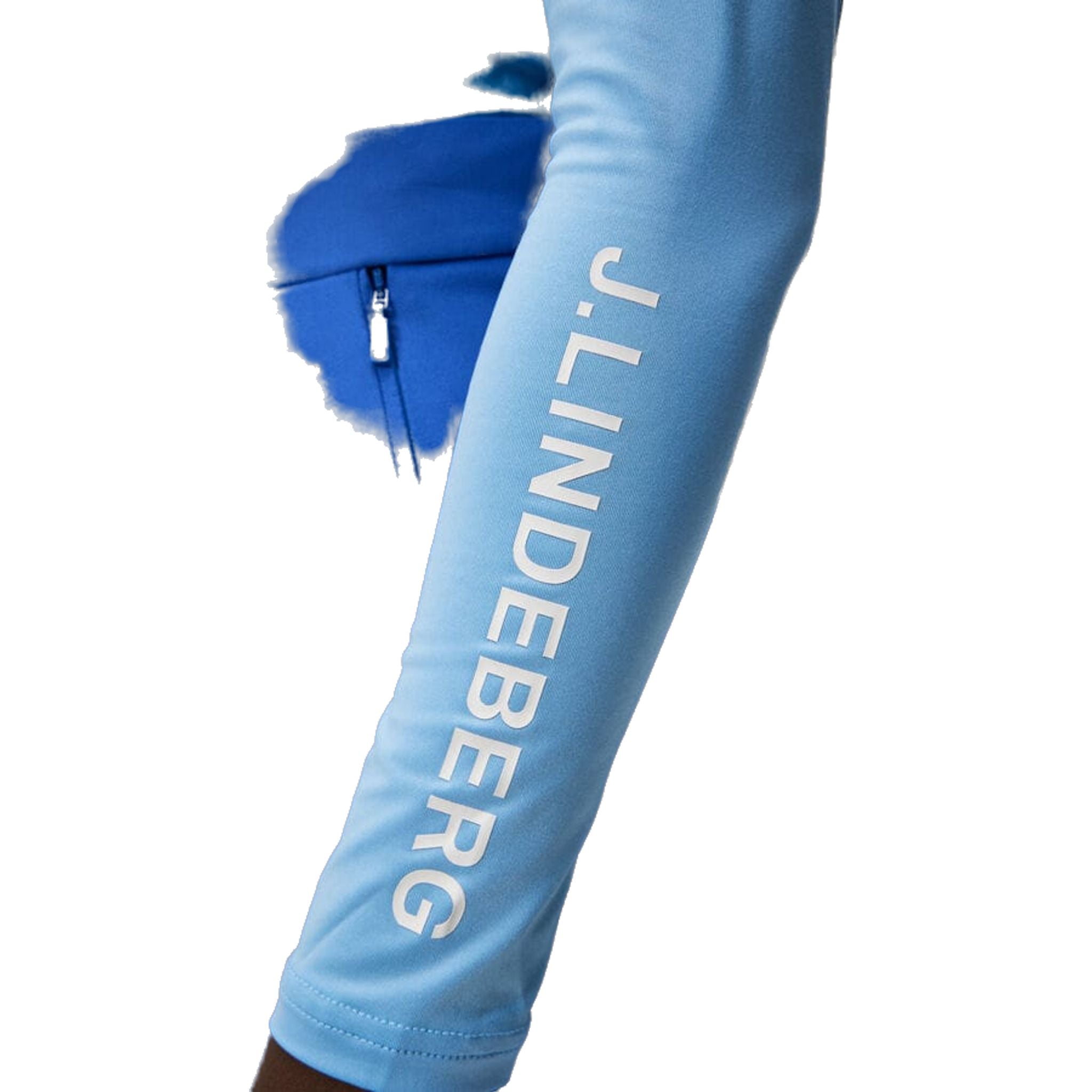 Haut de compression souple J. Lindeberg Asa pour femme et petit garçon, bleu.