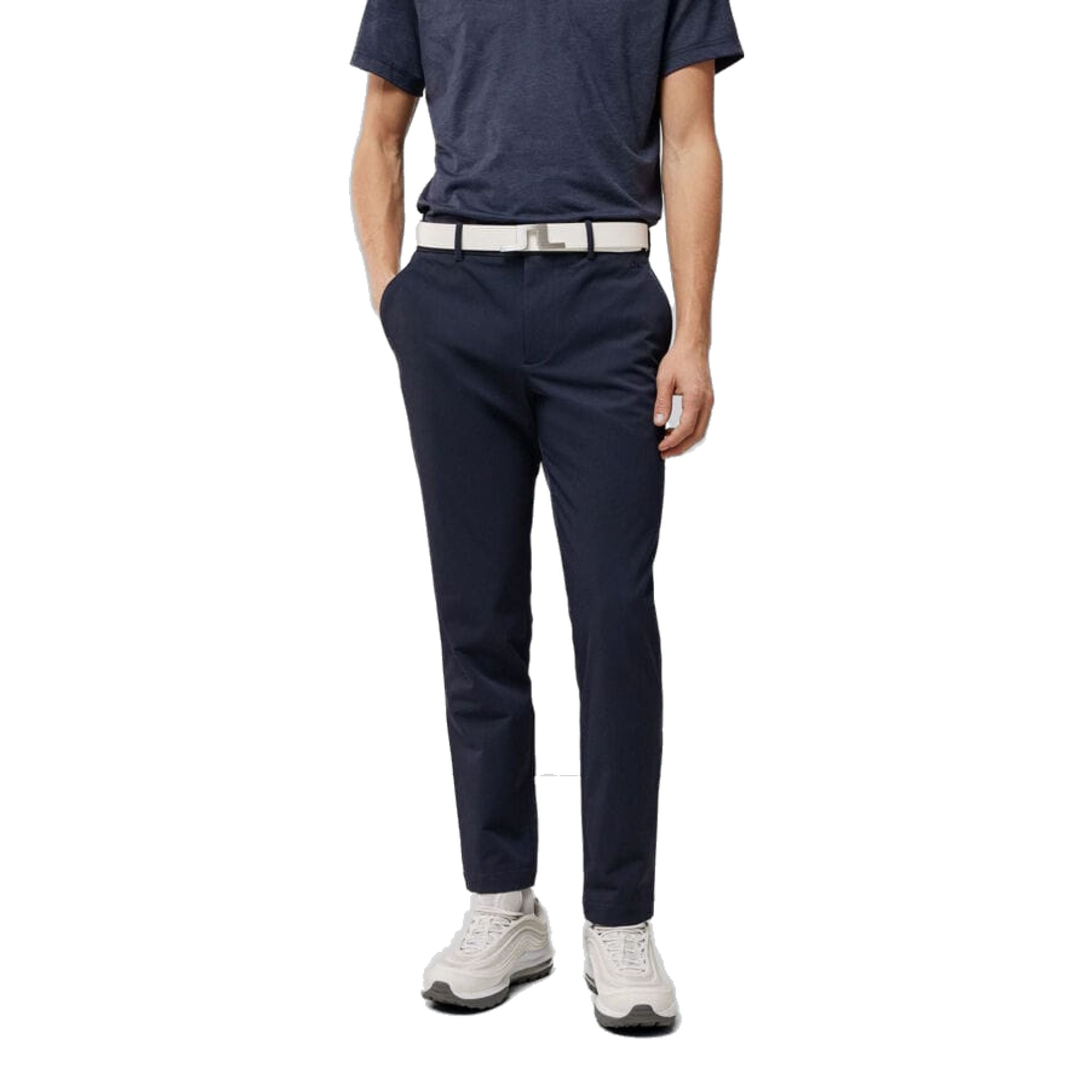 Pantalon de golf J. Lindeberg Axil Fleece Twill JL bleu marine pour homme