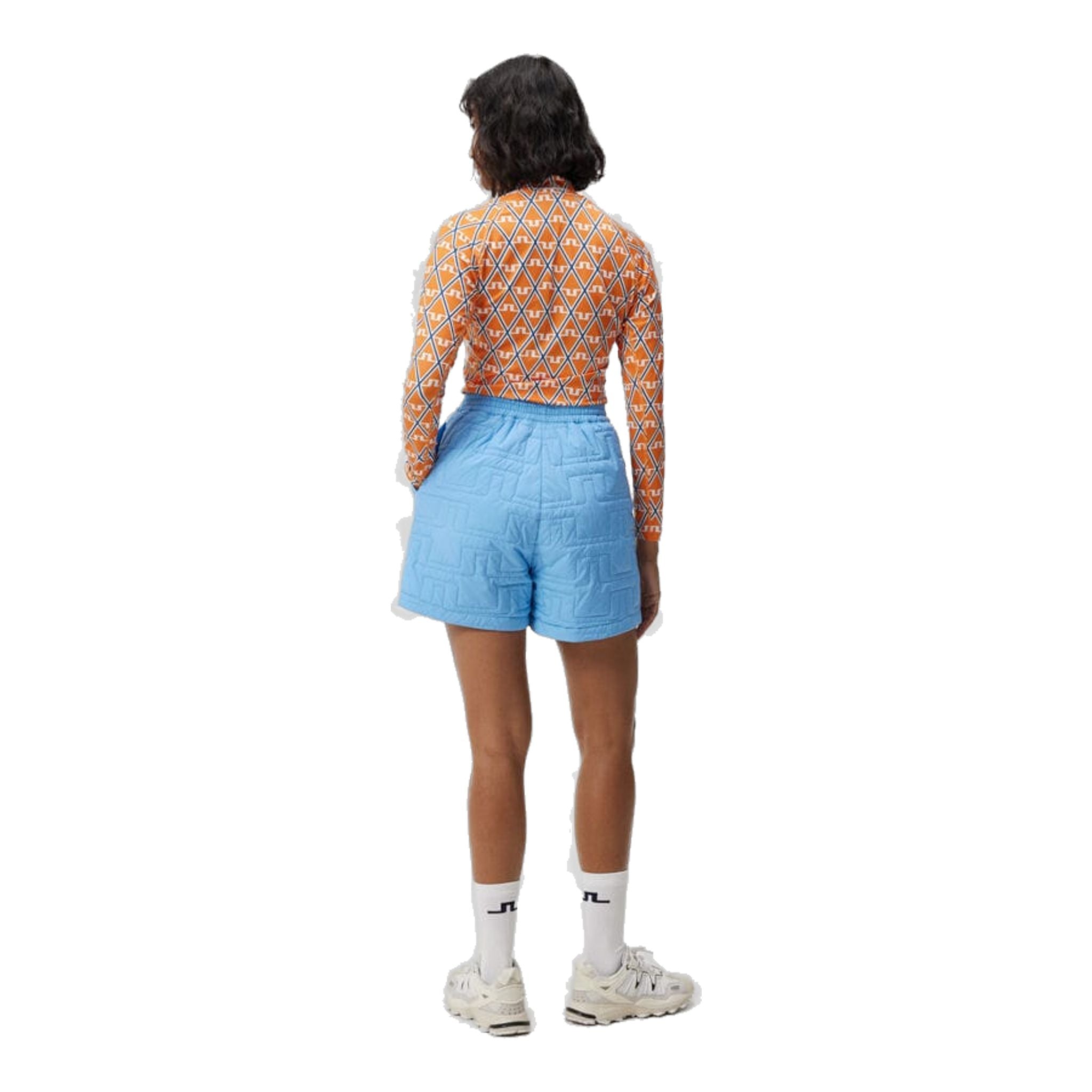 Short rembourré J. Lindeberg Blossom pour femme et petit garçon, bleu pour femme