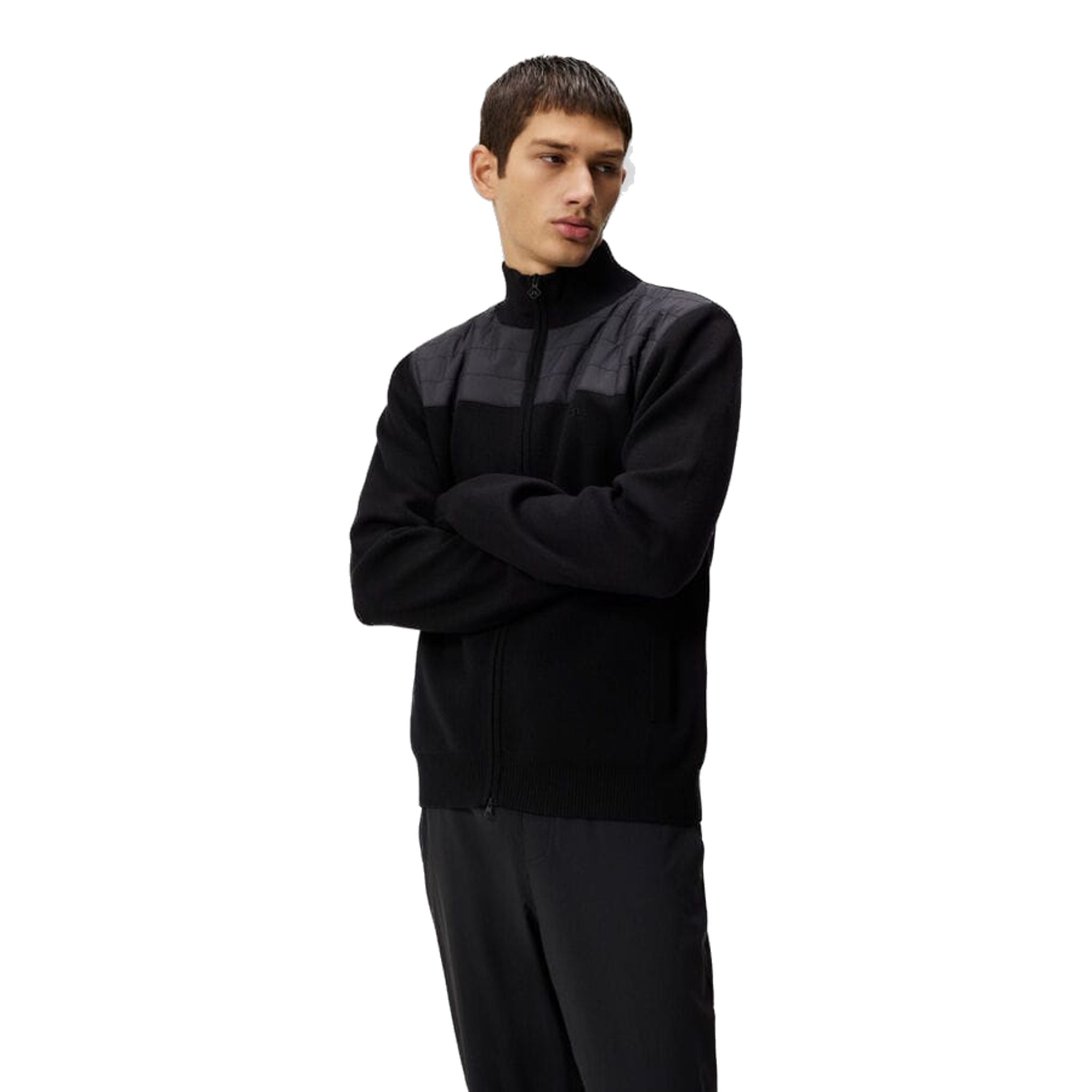 J. Lindeberg Bridge Pull hybride tricoté pour hommes