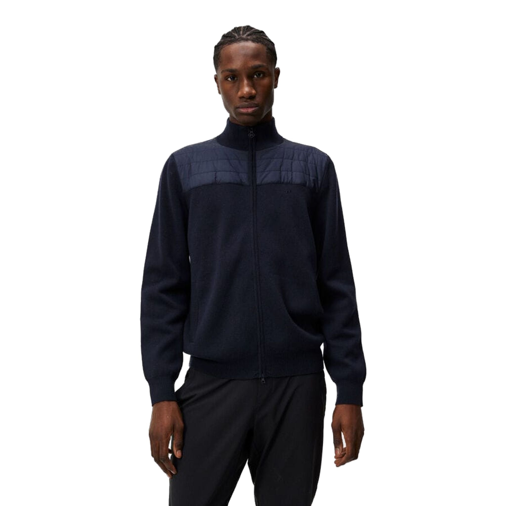 J. Lindeberg Bridge Pull hybride tricoté pour hommes