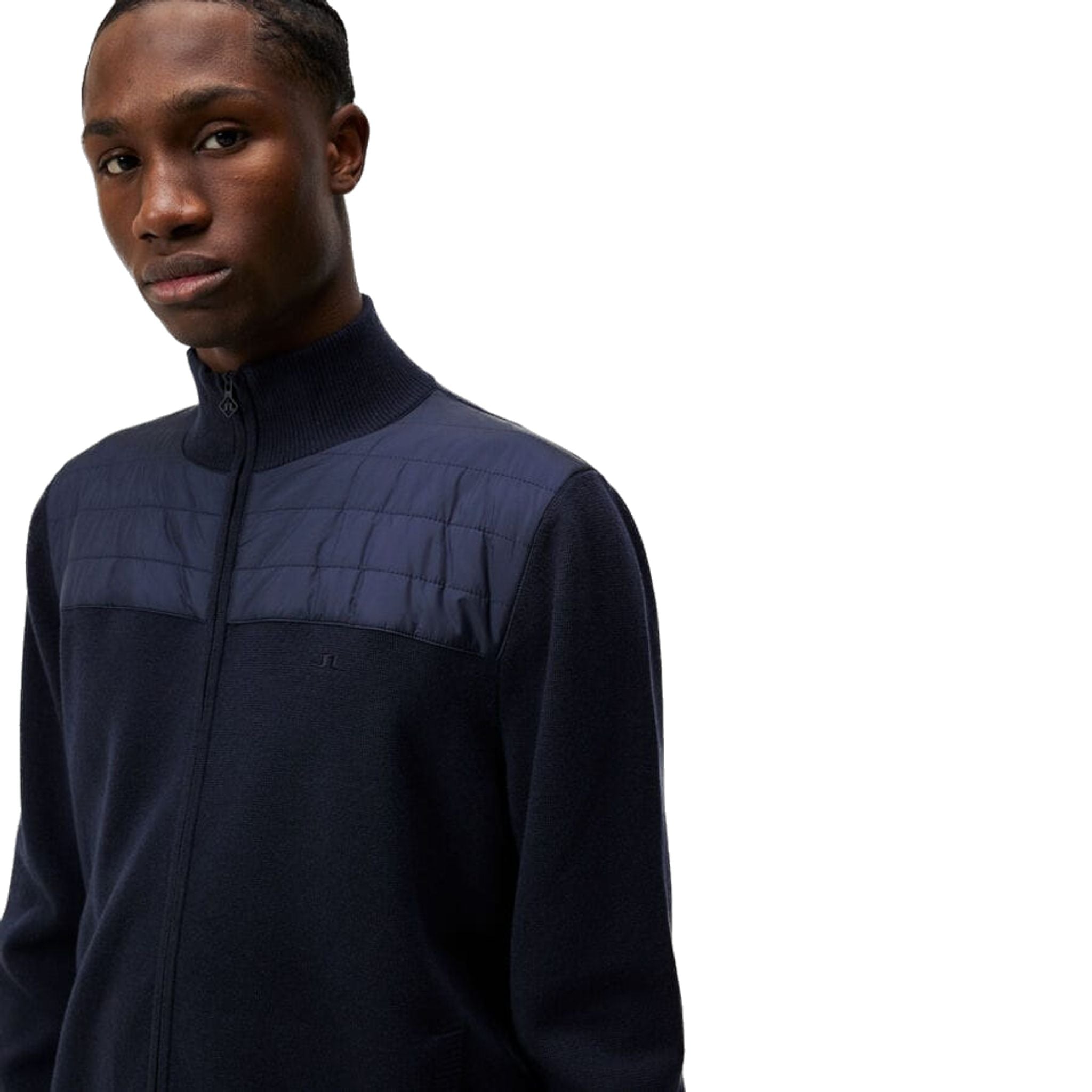 J. Lindeberg Bridge Pull hybride tricoté pour hommes