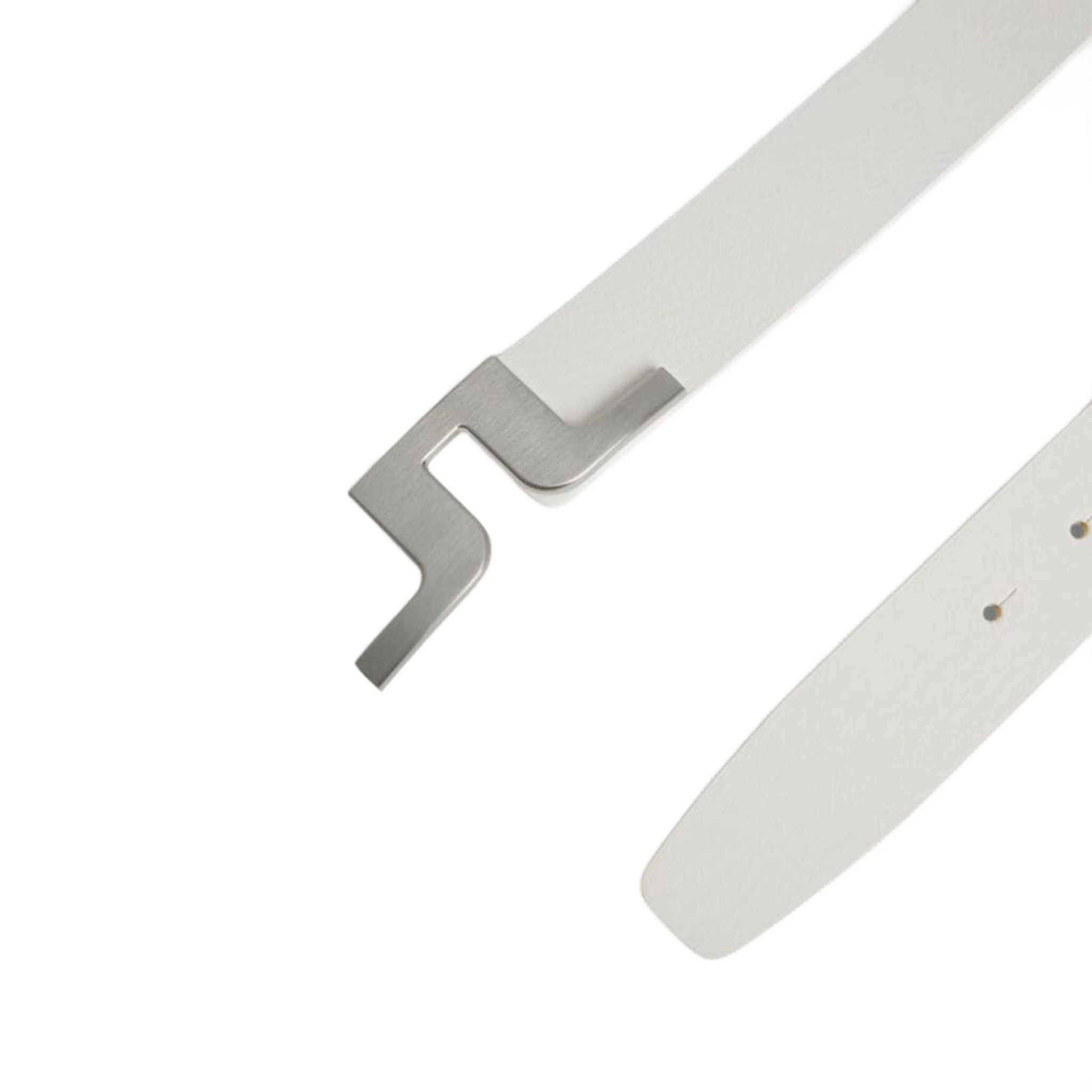 Ceinture en cuir J. Lindeberg Bridger pour homme, blanche