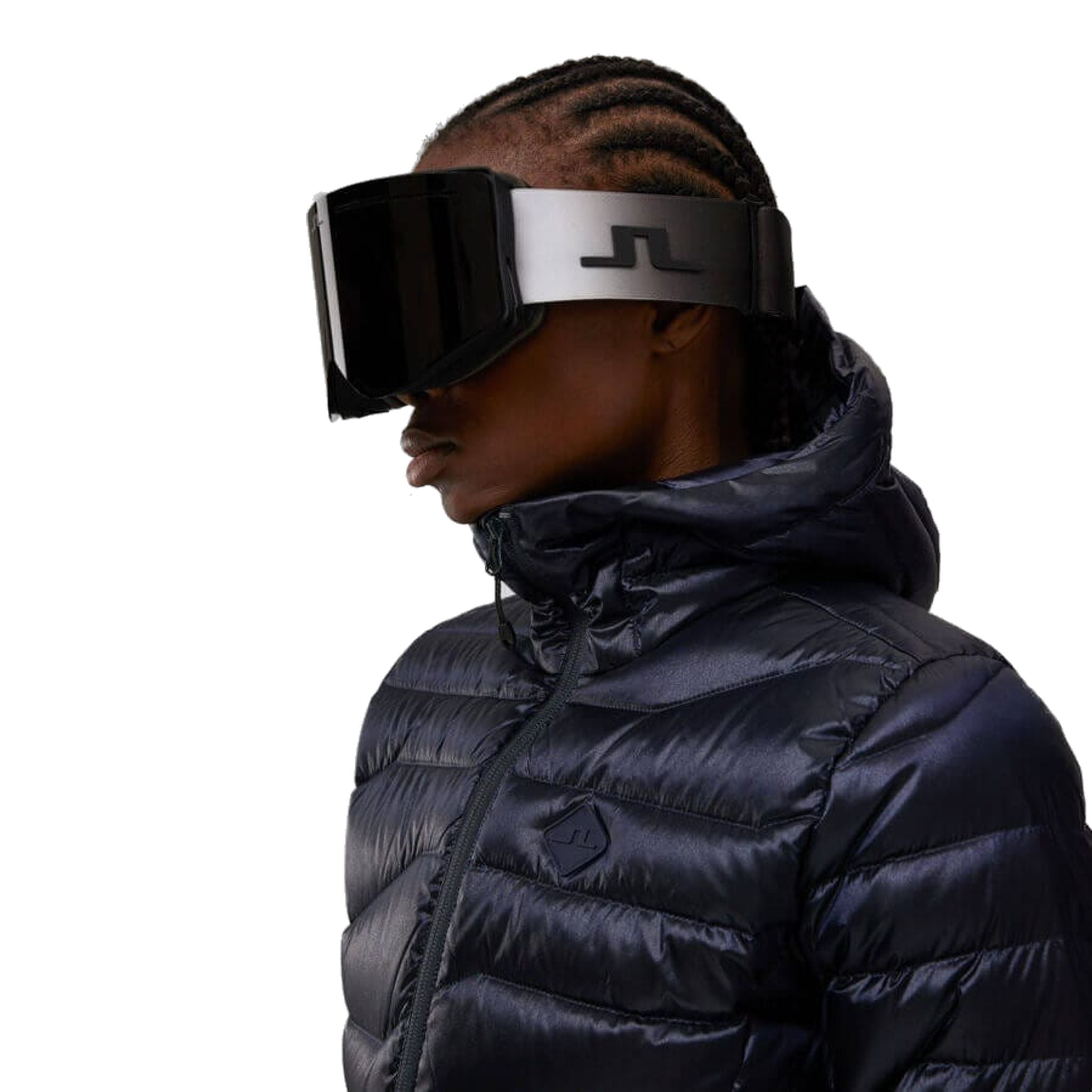 J. Lindeberg Cliff Golf Doudoune de golf légère à capuche JL Navy D Femme