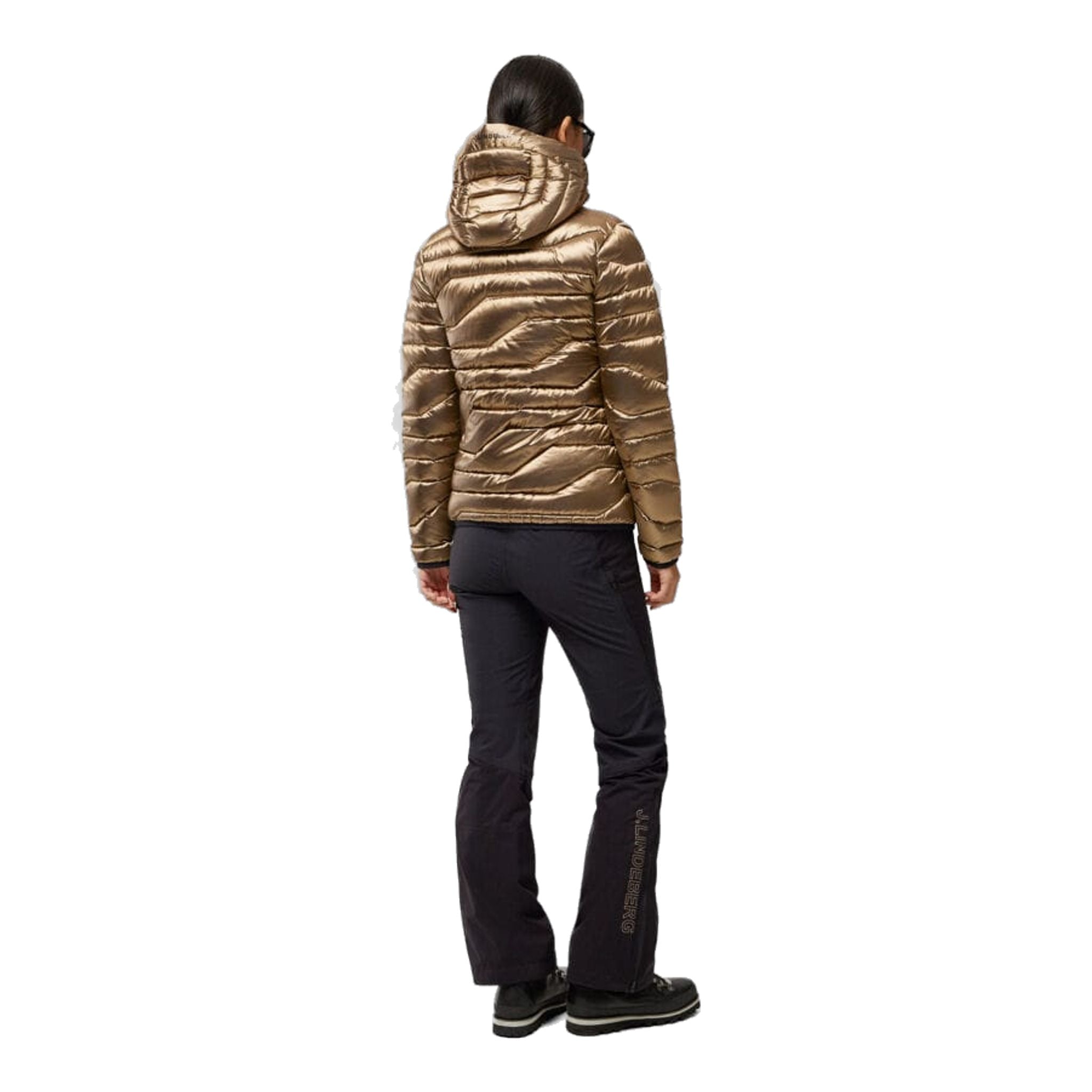 J. Lindeberg Cliff Golf Doudoune de golf légère à capuche Tiger Bro pour femme