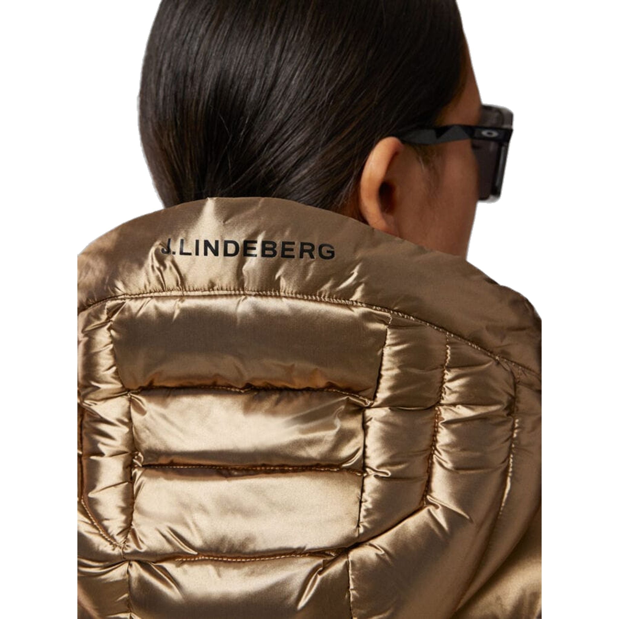 J. Lindeberg Cliff Golf Doudoune de golf légère à capuche Tiger Bro pour femme